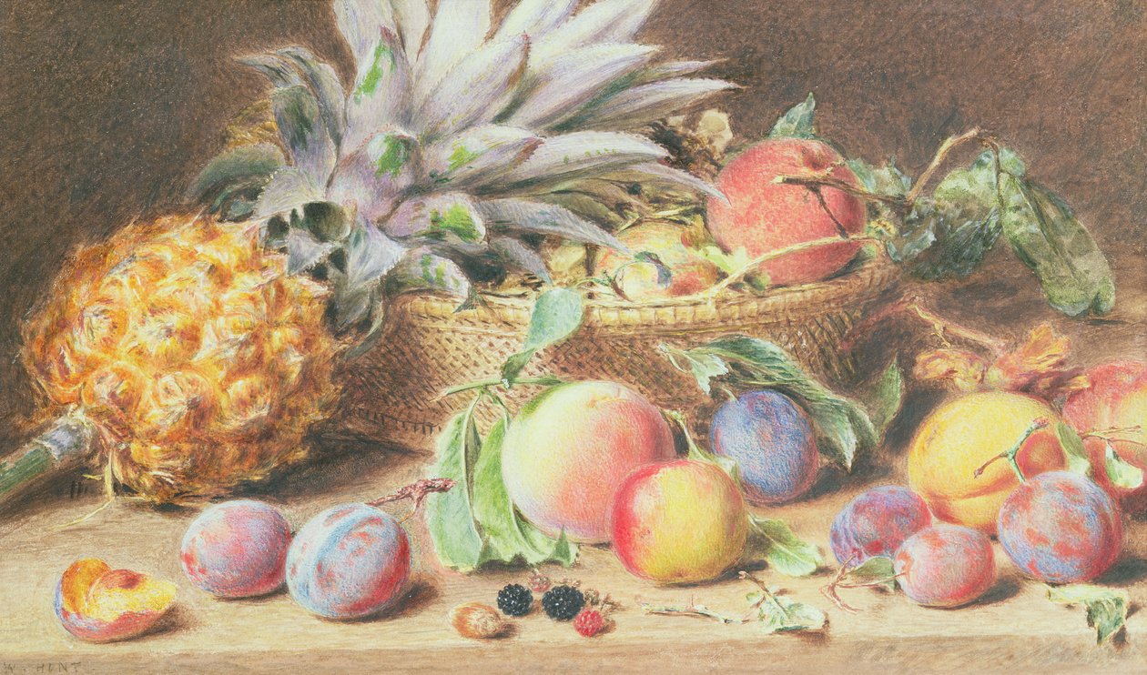 Stilleben med frugt af William Henry Hunt