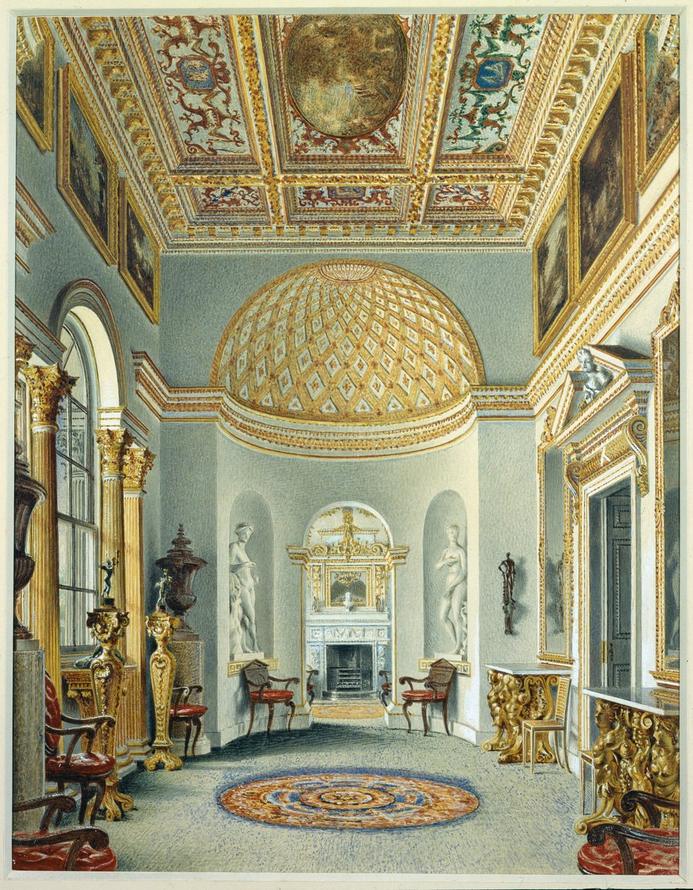 The Gallery, Chiswick House (akvarel på papir) af William Henry Hunt