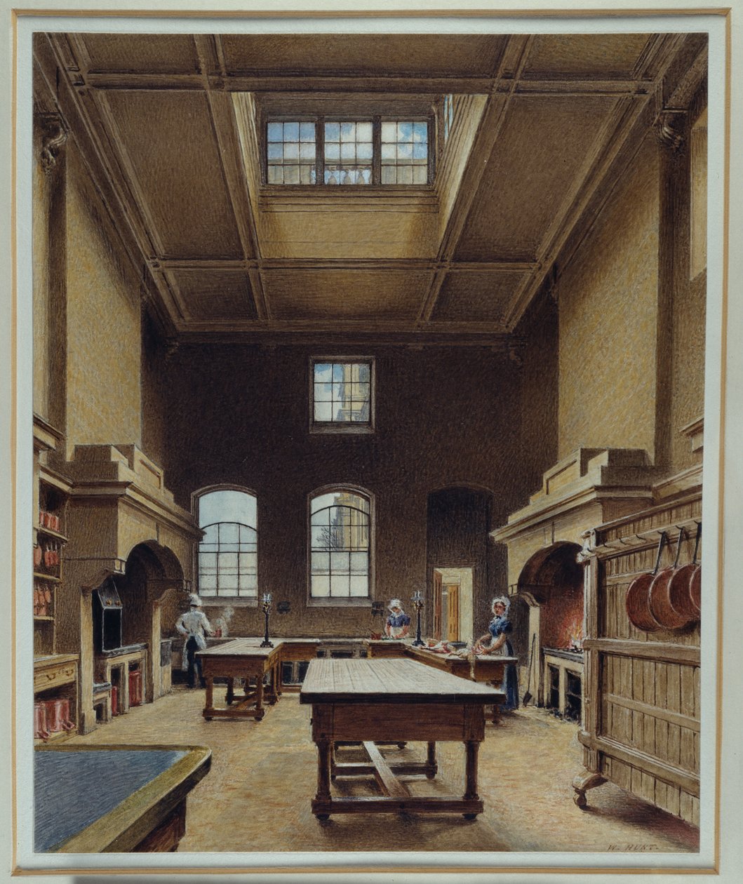 The Kitchen at Chatsworth, ca. 1830 (akvarel på papir) af William Henry Hunt