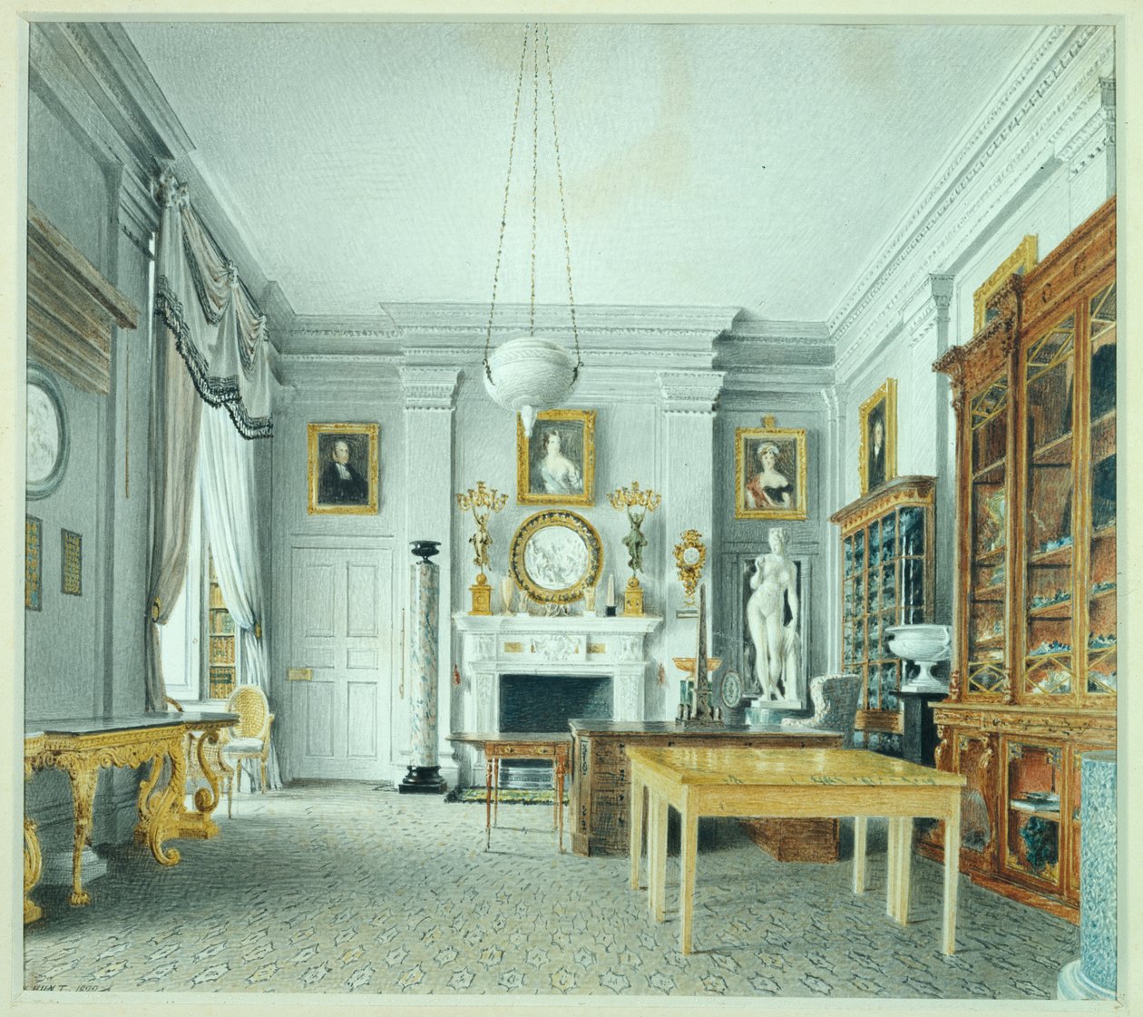 The Morning Room, Chatsworth af William Henry Hunt