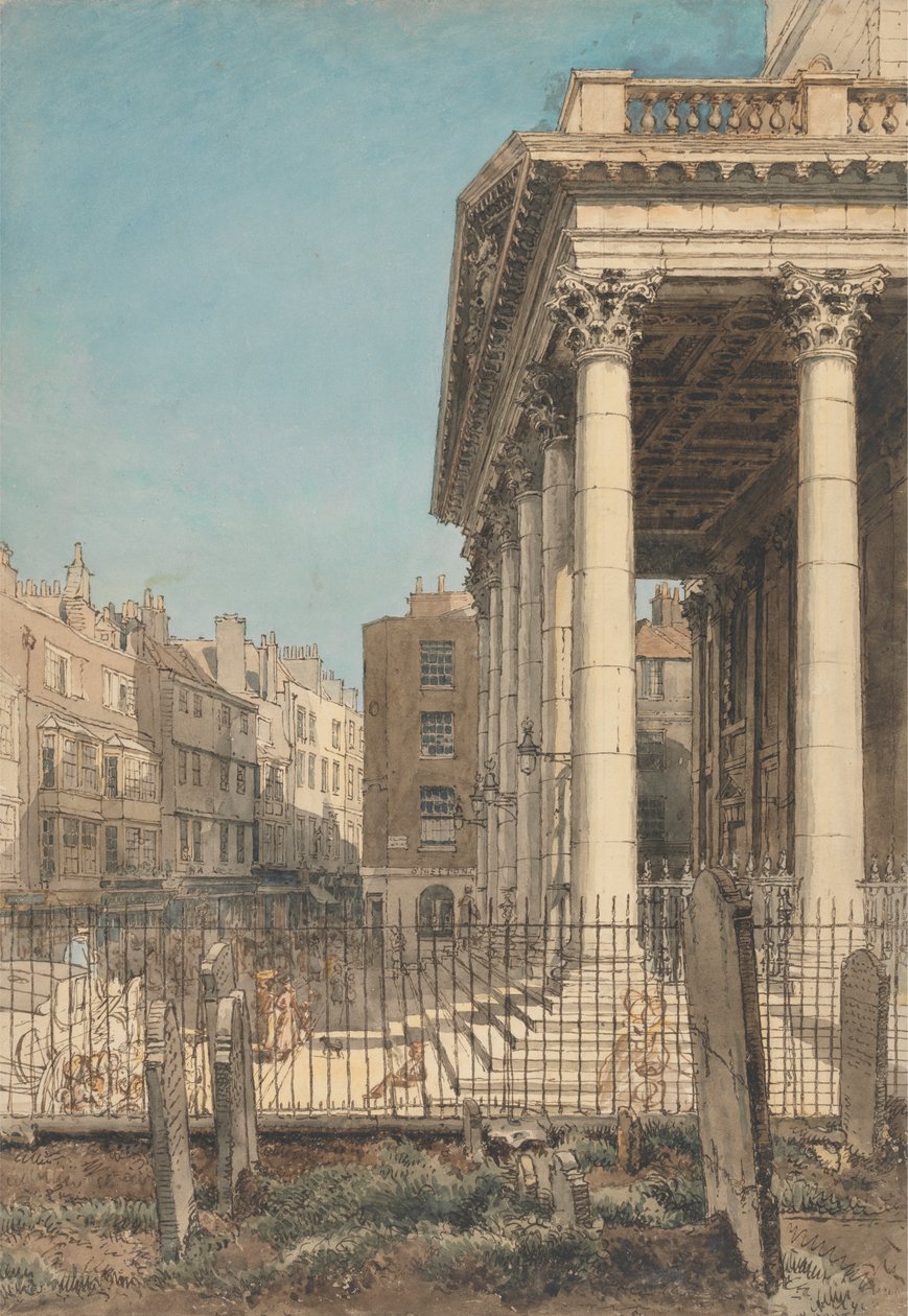 Portico af St. Martin-in-the-Fields af William Henry Hunt