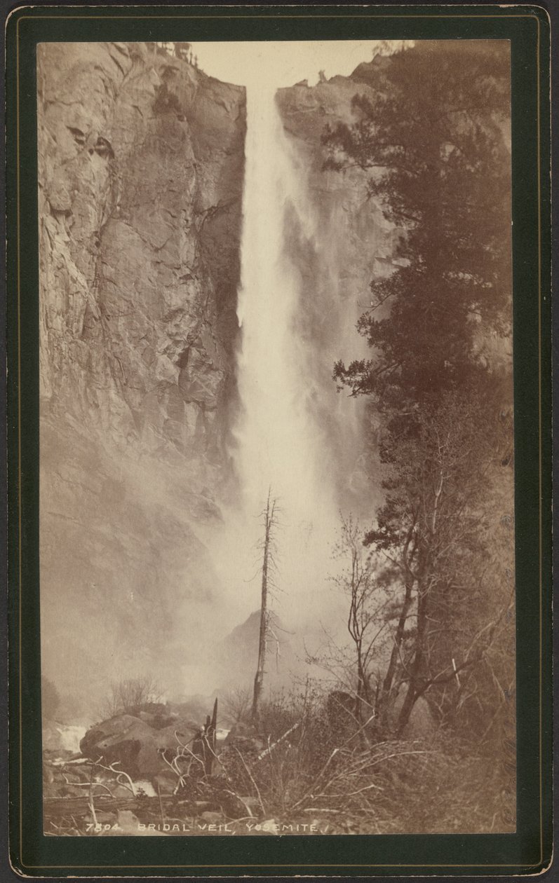 Bridal Veil, Yosemite af William Henry Jackson