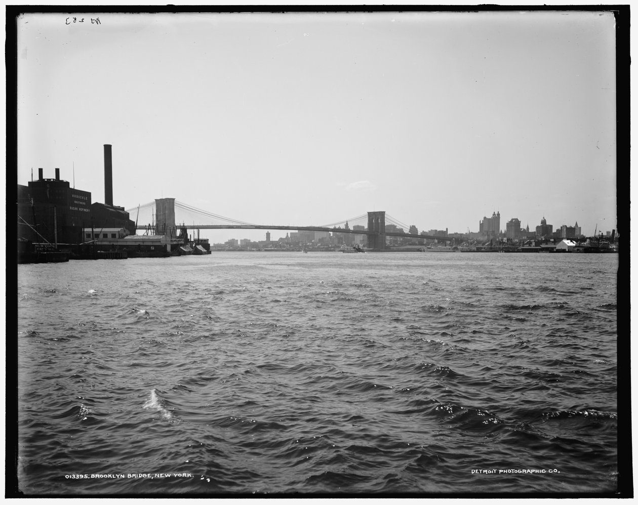 Brooklyn Bridge, New York, ca. 1900 af William Henry Jackson