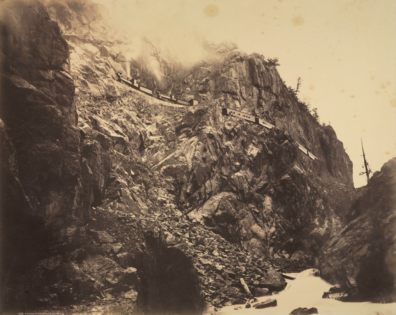 Canyon i Rio las Animas, ca. 1882-1886. af William Henry Jackson