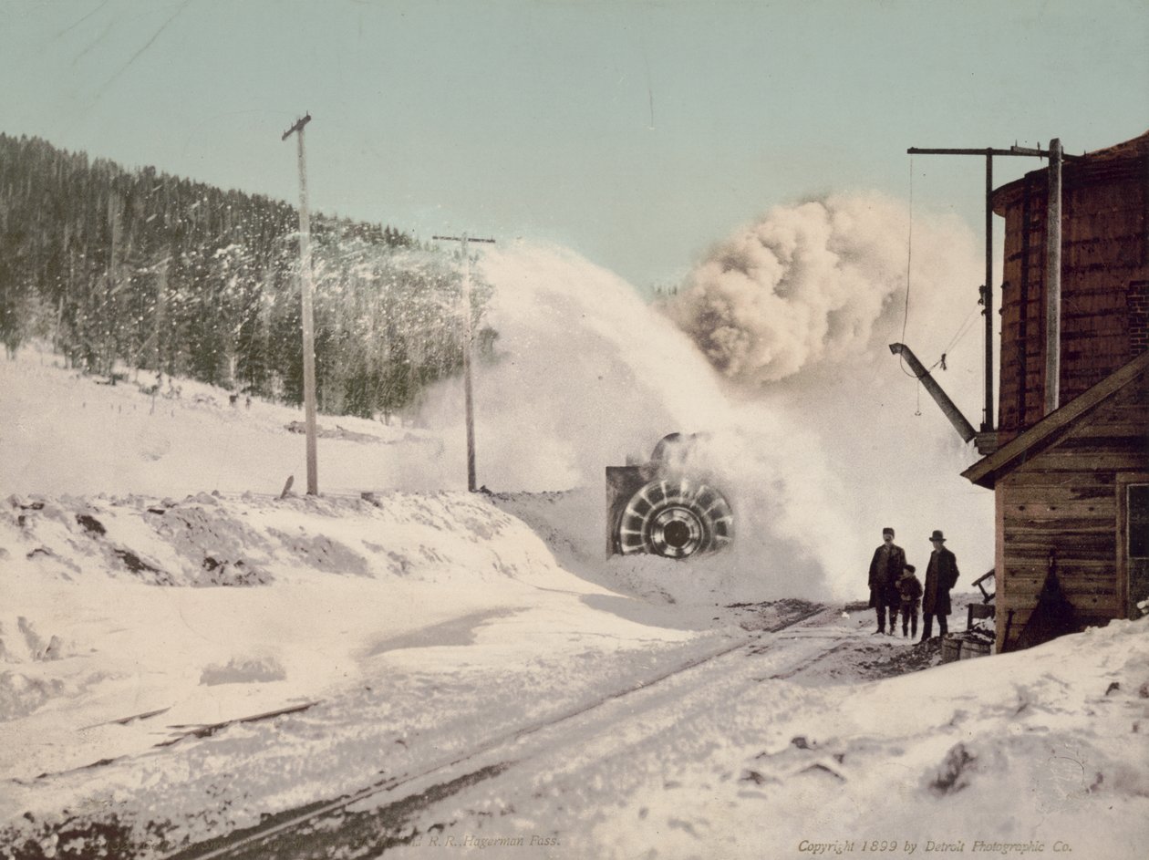 Colorado sneplov på Colorado Midland Railroad ved Hagerman Pass af William Henry Jackson