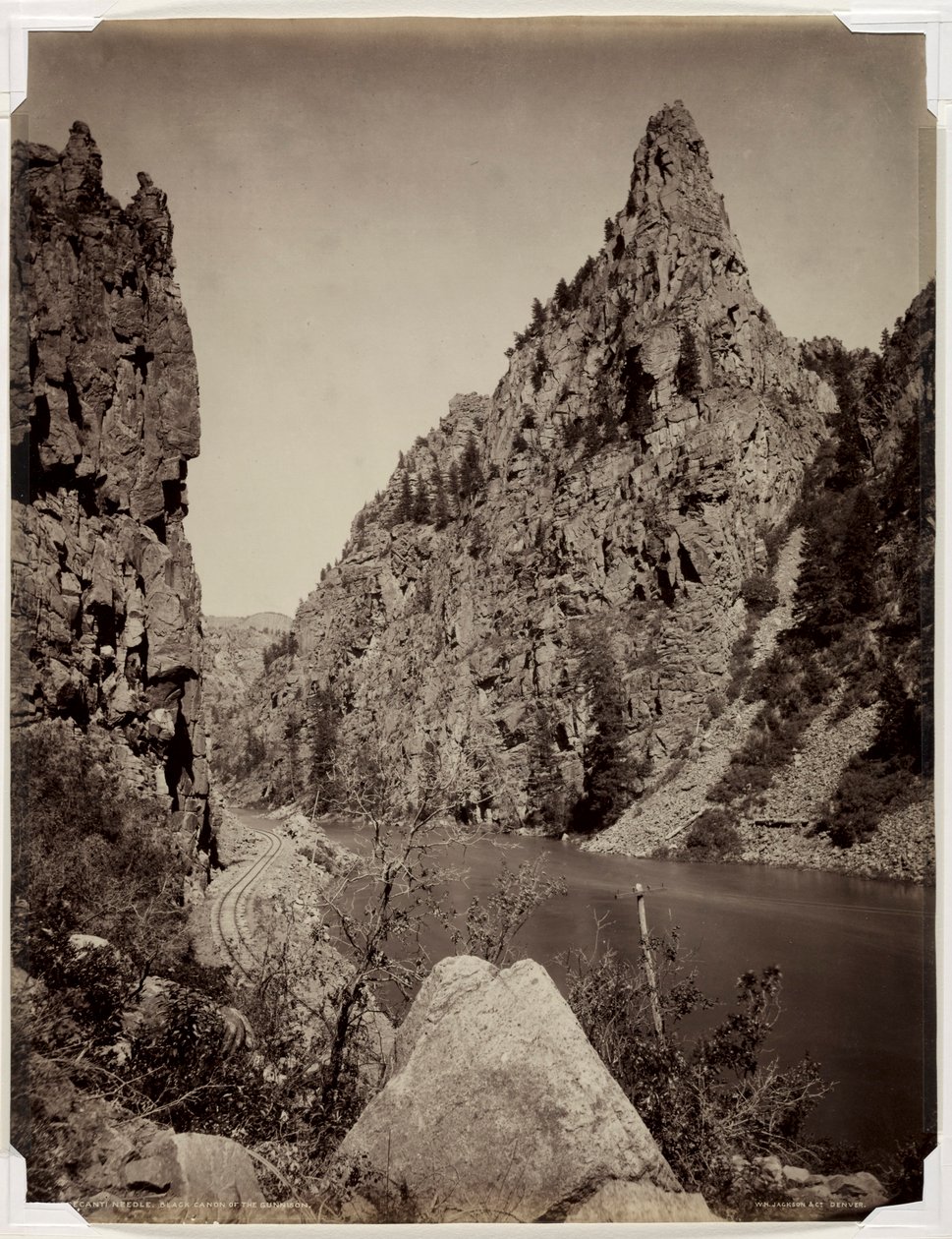 Currecanti Needle, Black Cañon of the Gunnison, før 1880. af William Henry Jackson