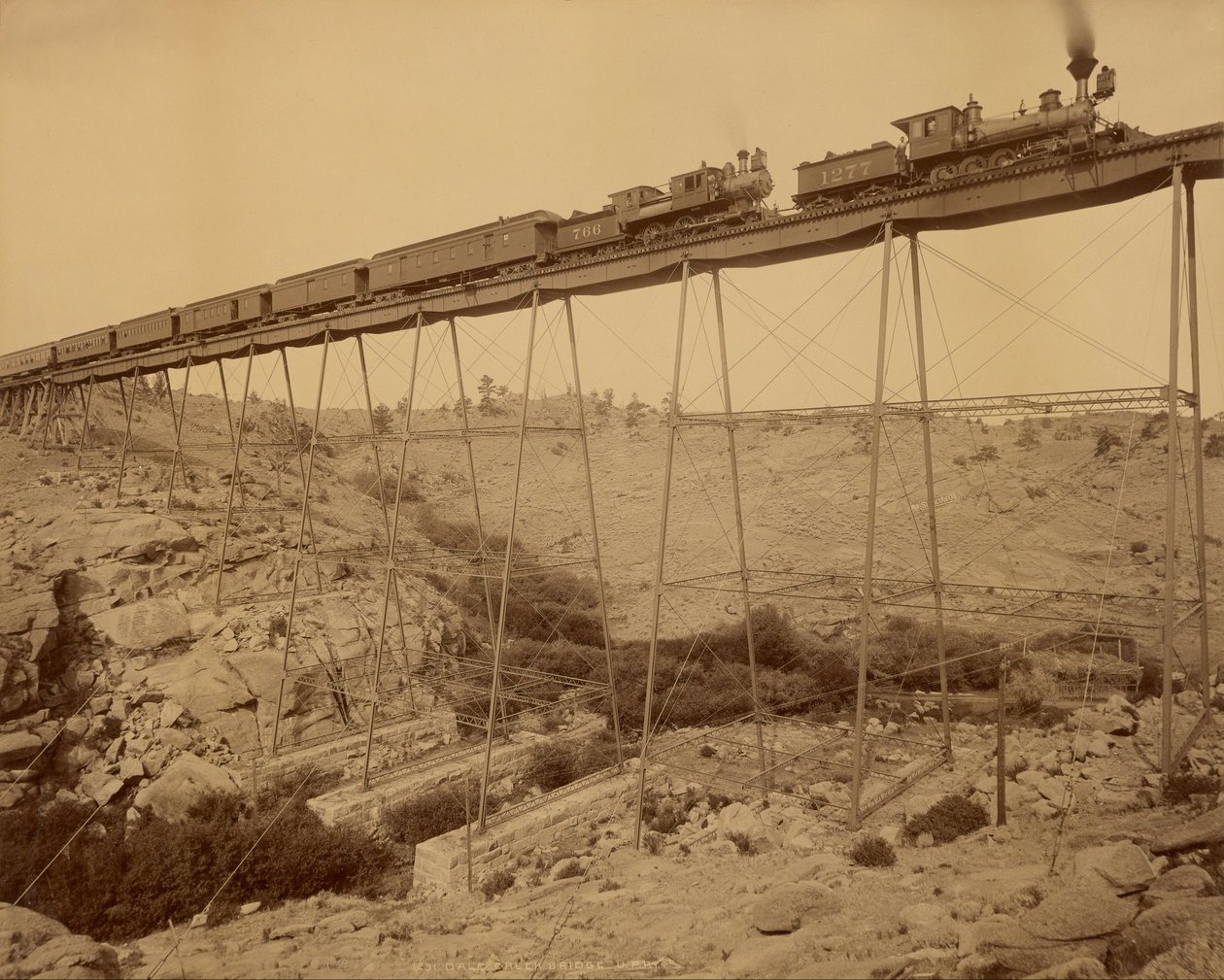 Dale Creek Bridge af William Henry Jackson