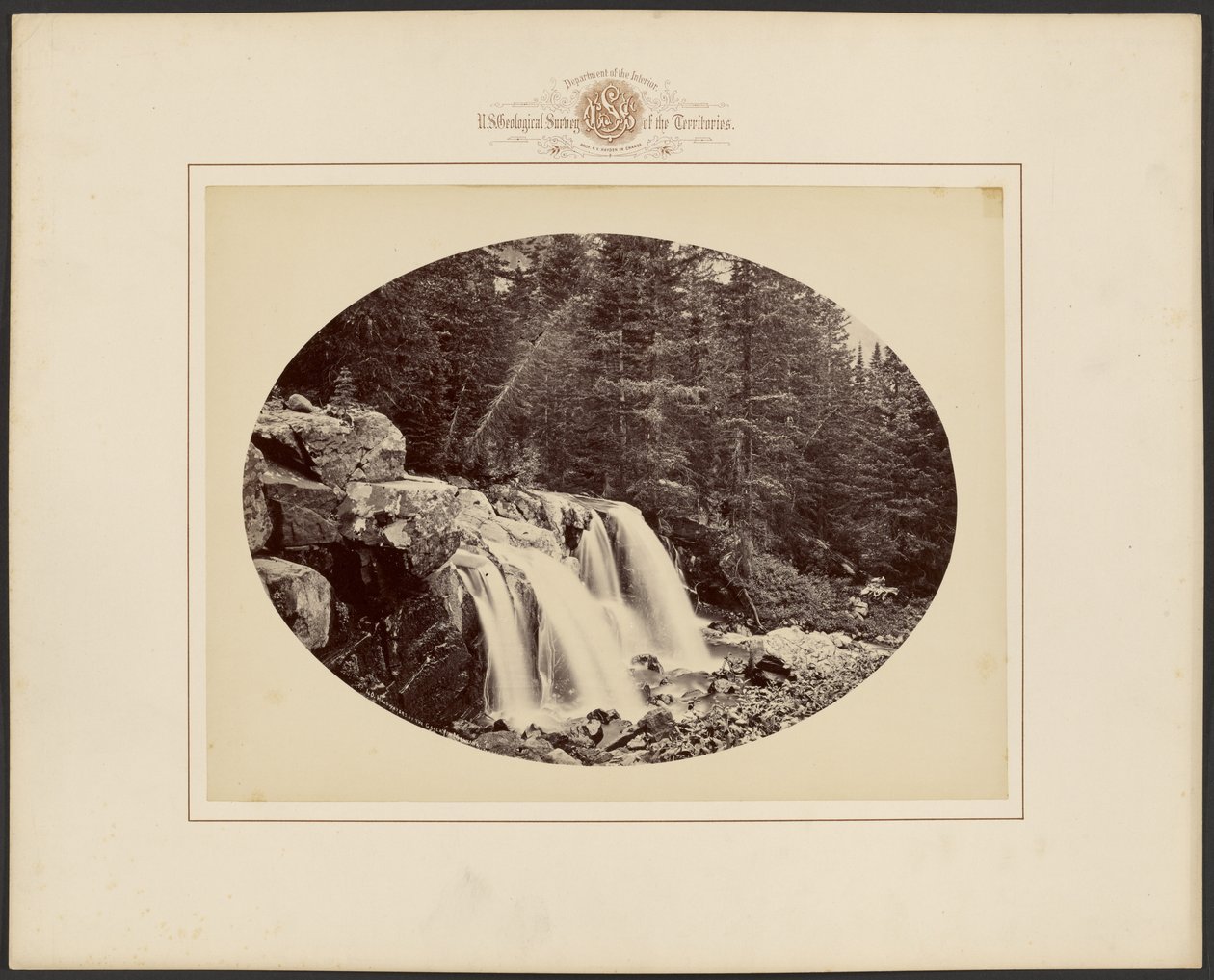 Kildeområder i Gallatin County, Yellowstone National Park, Montana af William Henry Jackson
