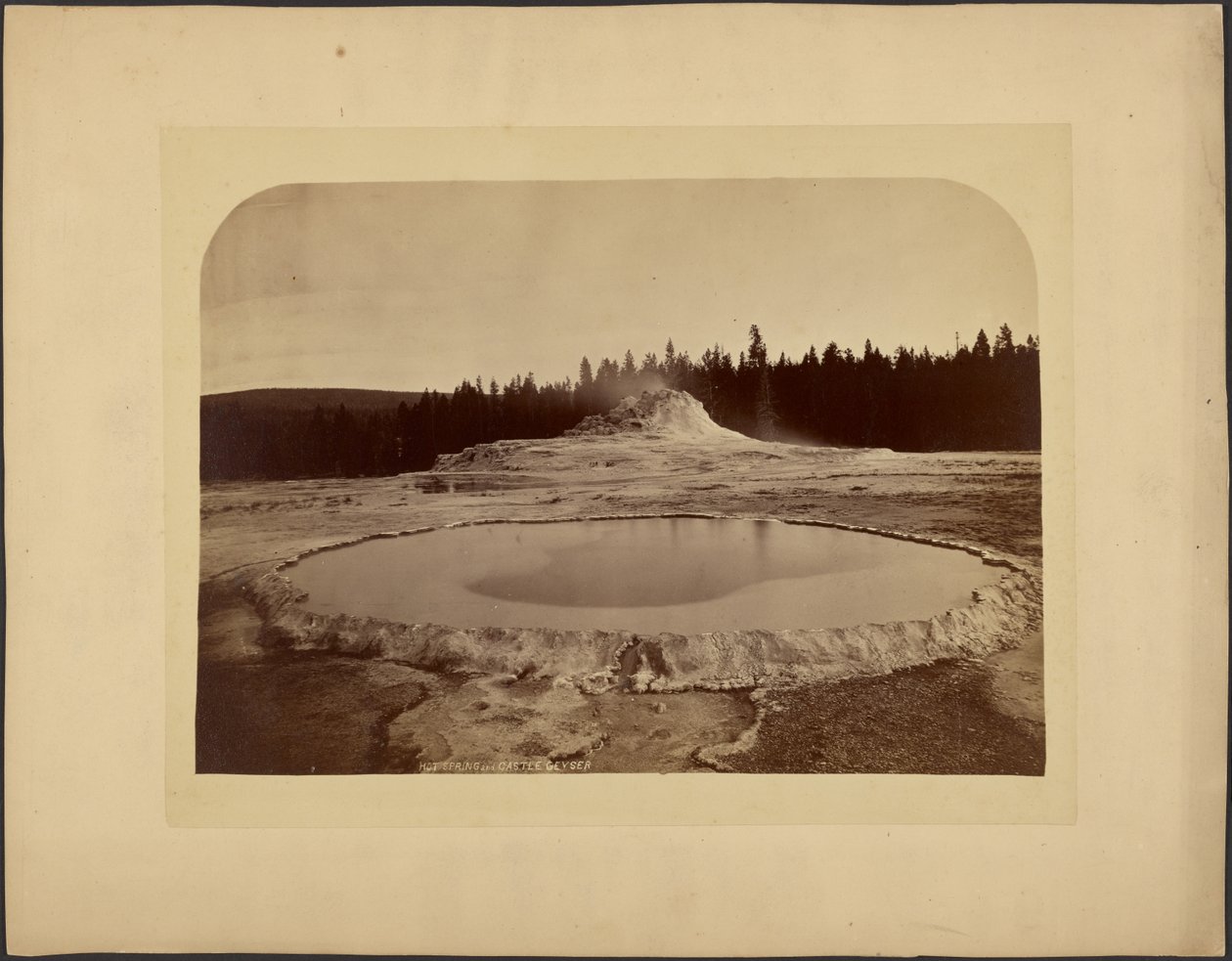 Varme kilder og Castle Geyser af William Henry Jackson