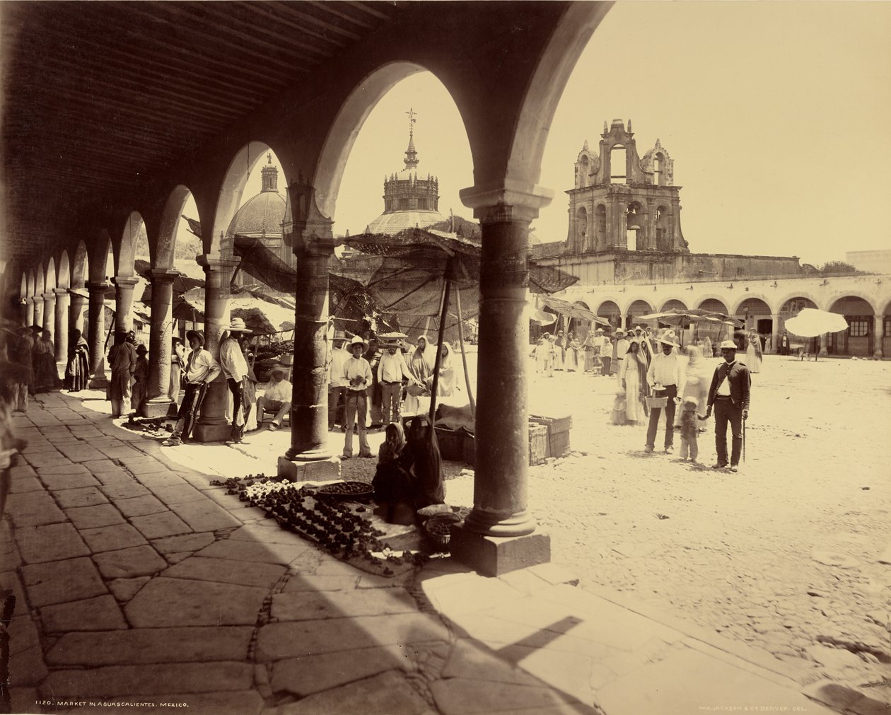 Marked i Aguascalientes, Mexico af William Henry Jackson