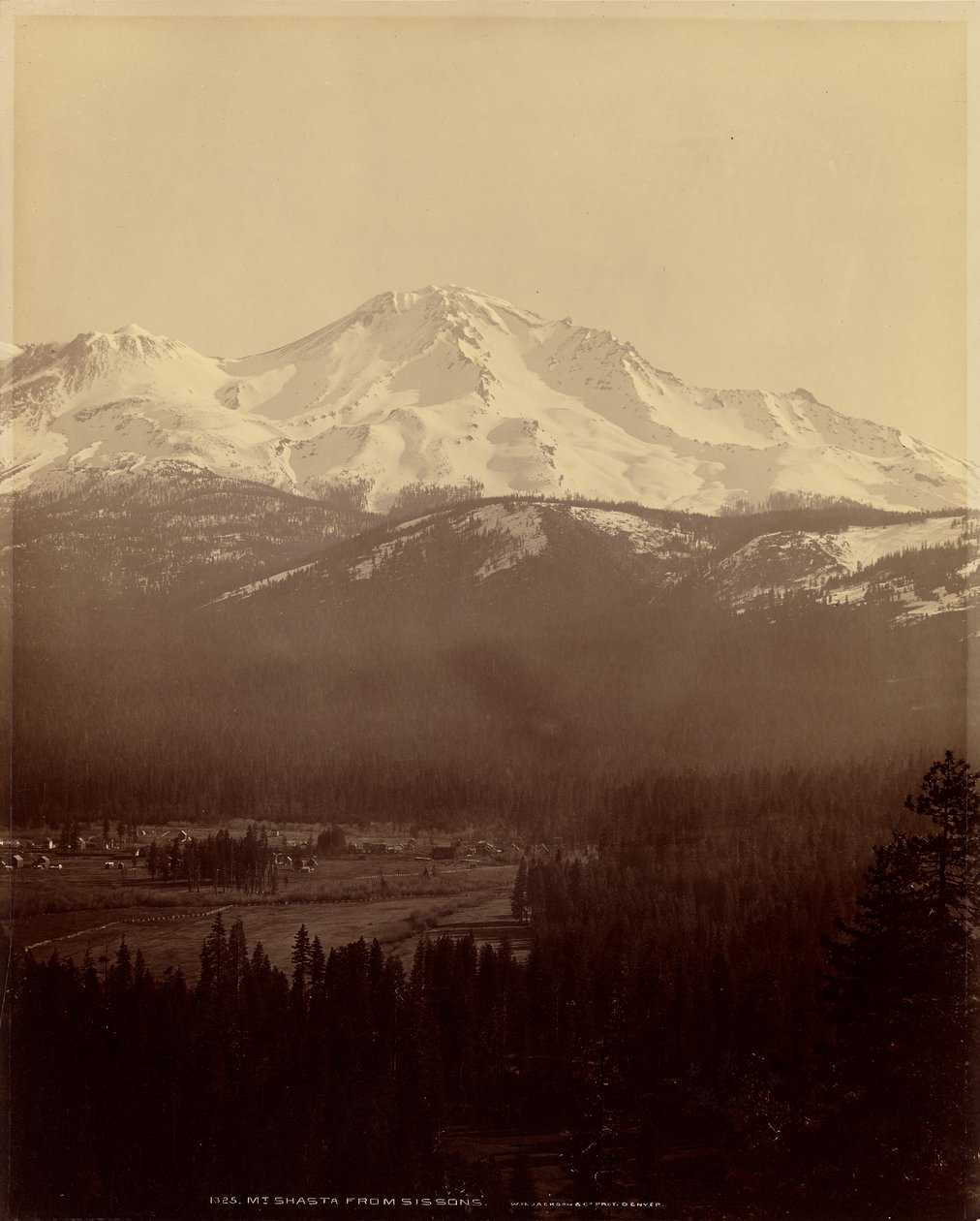 Mount Shasta set fra Sissions af William Henry Jackson