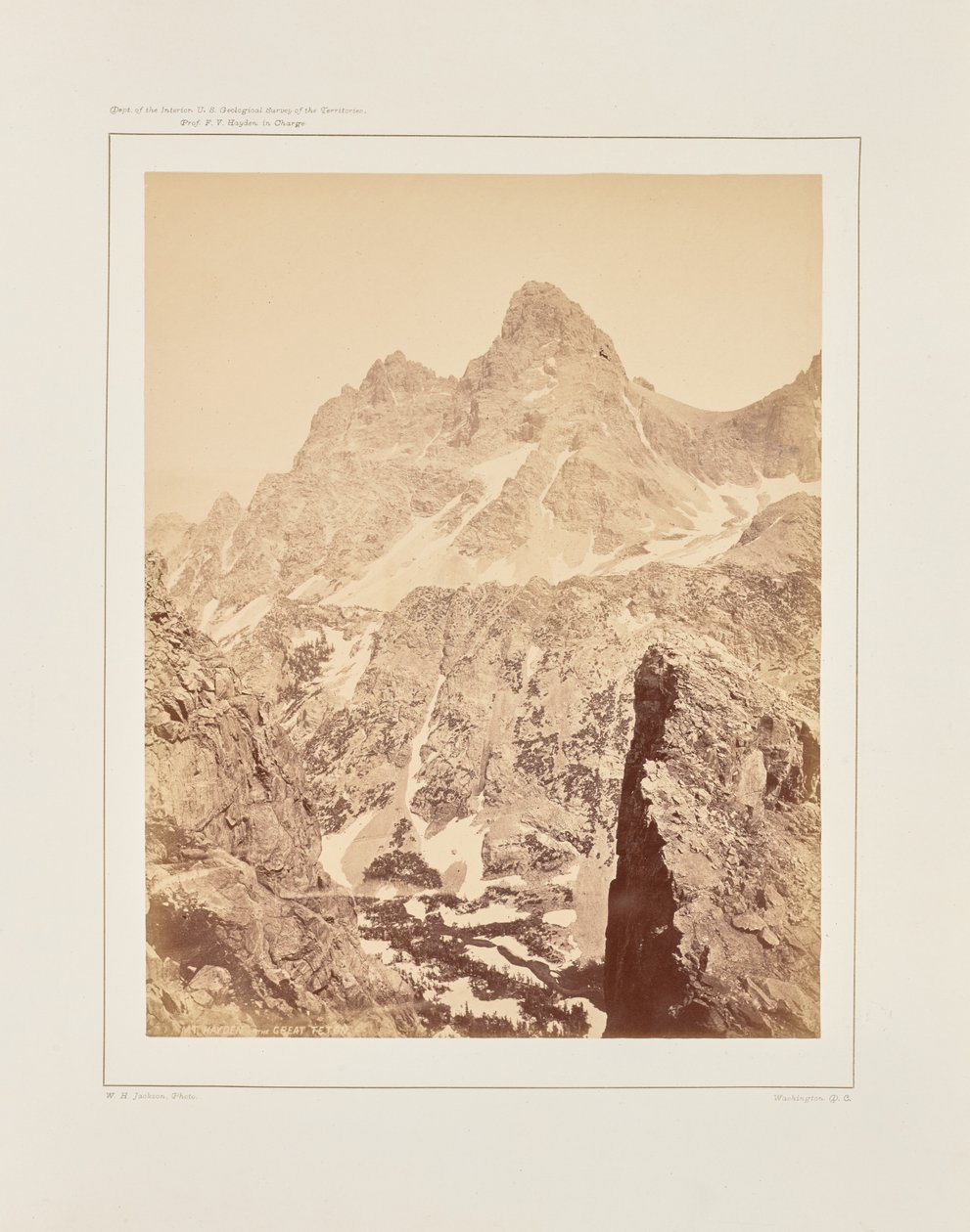 Hayden-bjerget eller Great Teton af William Henry Jackson