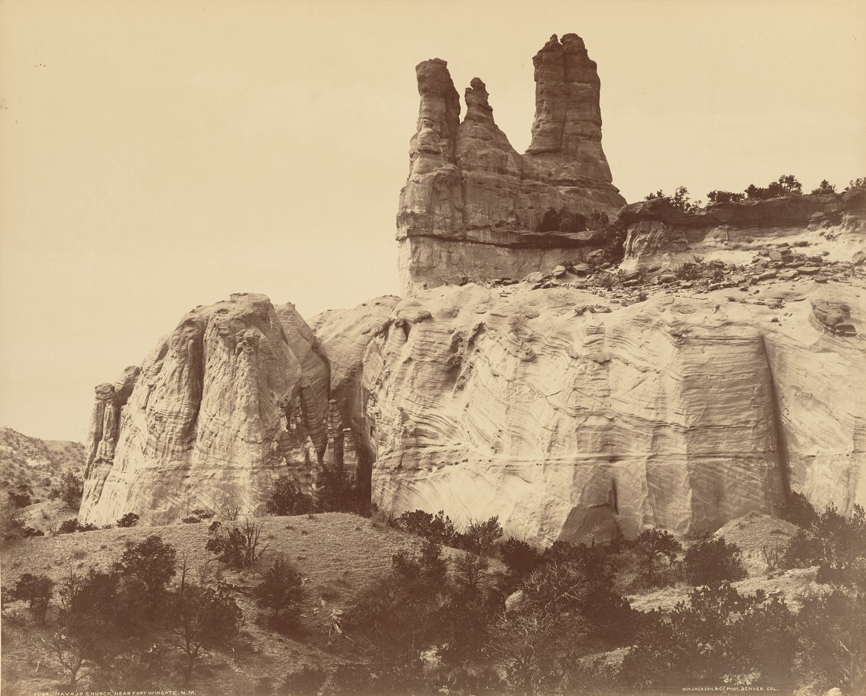 Navajo-kirke nær Fort Wingate, New Mexico af William Henry Jackson