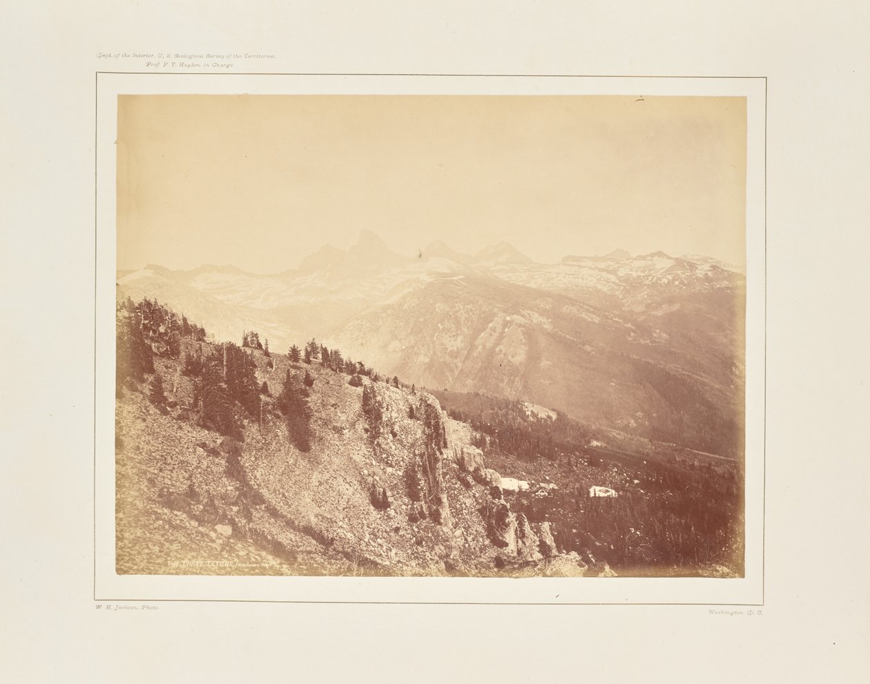 Panoramaudsigt over Téton-kæden af William Henry Jackson