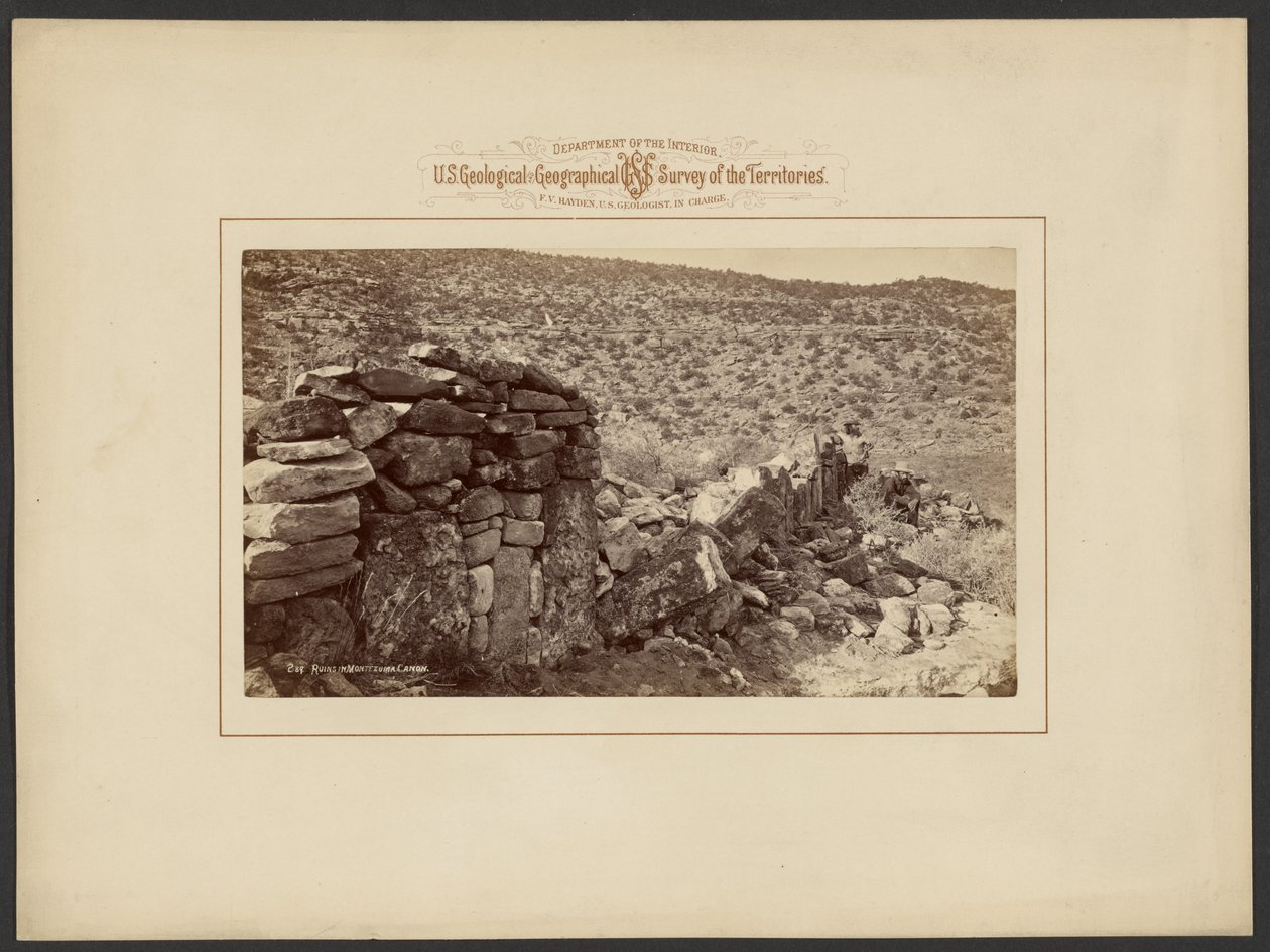 Ruiner i Montezuma Cañon af William Henry Jackson