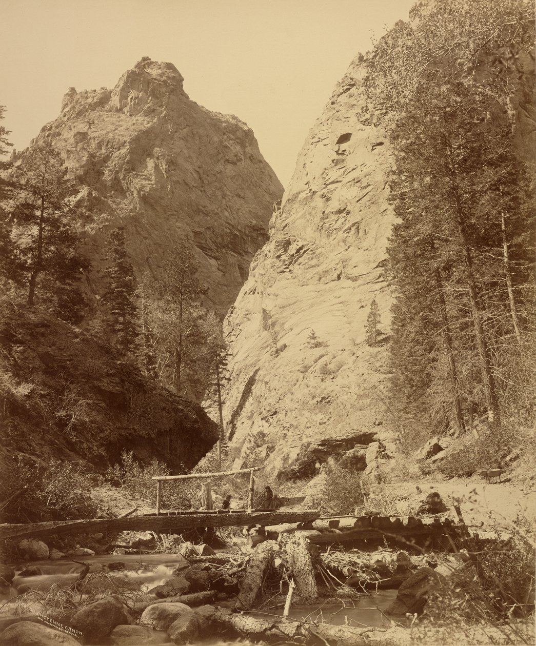 South Cheyenne Canyon af William Henry Jackson