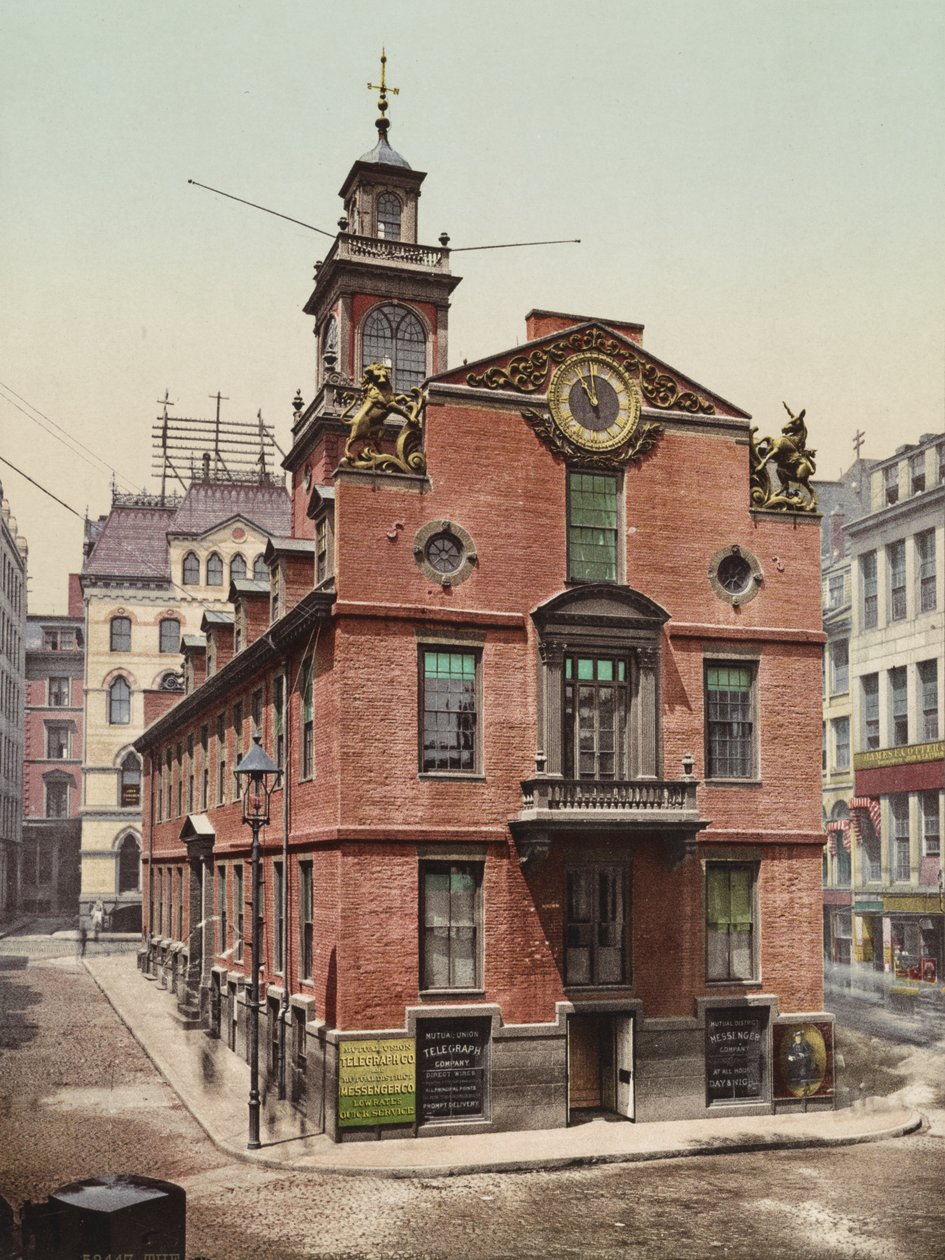 The Old State House, Boston, Massachusetts, ca. 1900 (photochrom) af William Henry Jackson