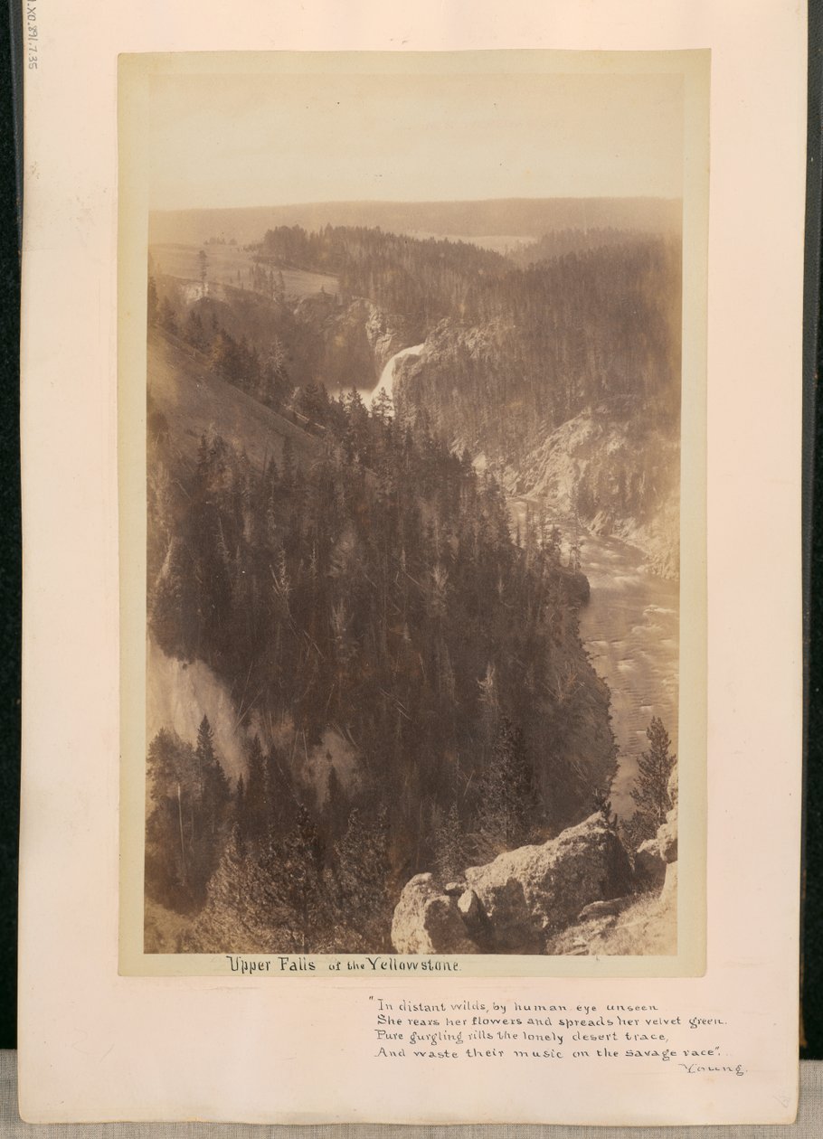 Øvre vandfald i Yellowstone af William Henry Jackson