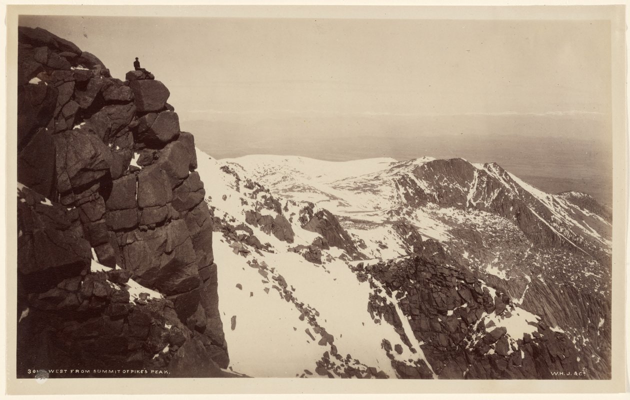 Mod vest fra toppen af Pikes Peak af William Henry Jackson