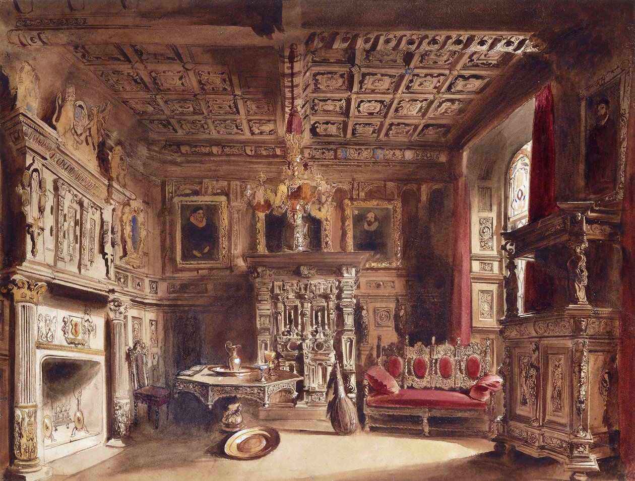 Et værelse i et gammelt palæ, af William Henry Lake Price
