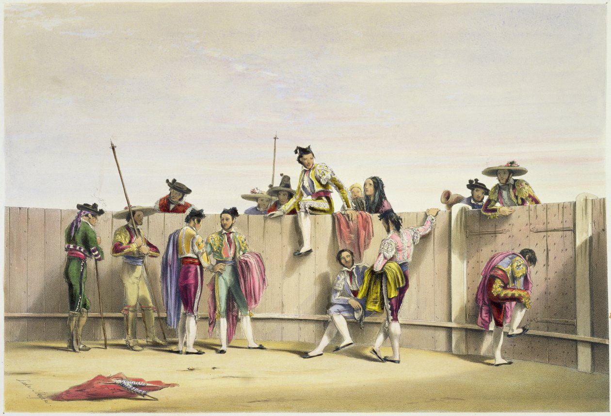 Toreros Reposing between the Bulls, 1865 af William Henry Lake Price