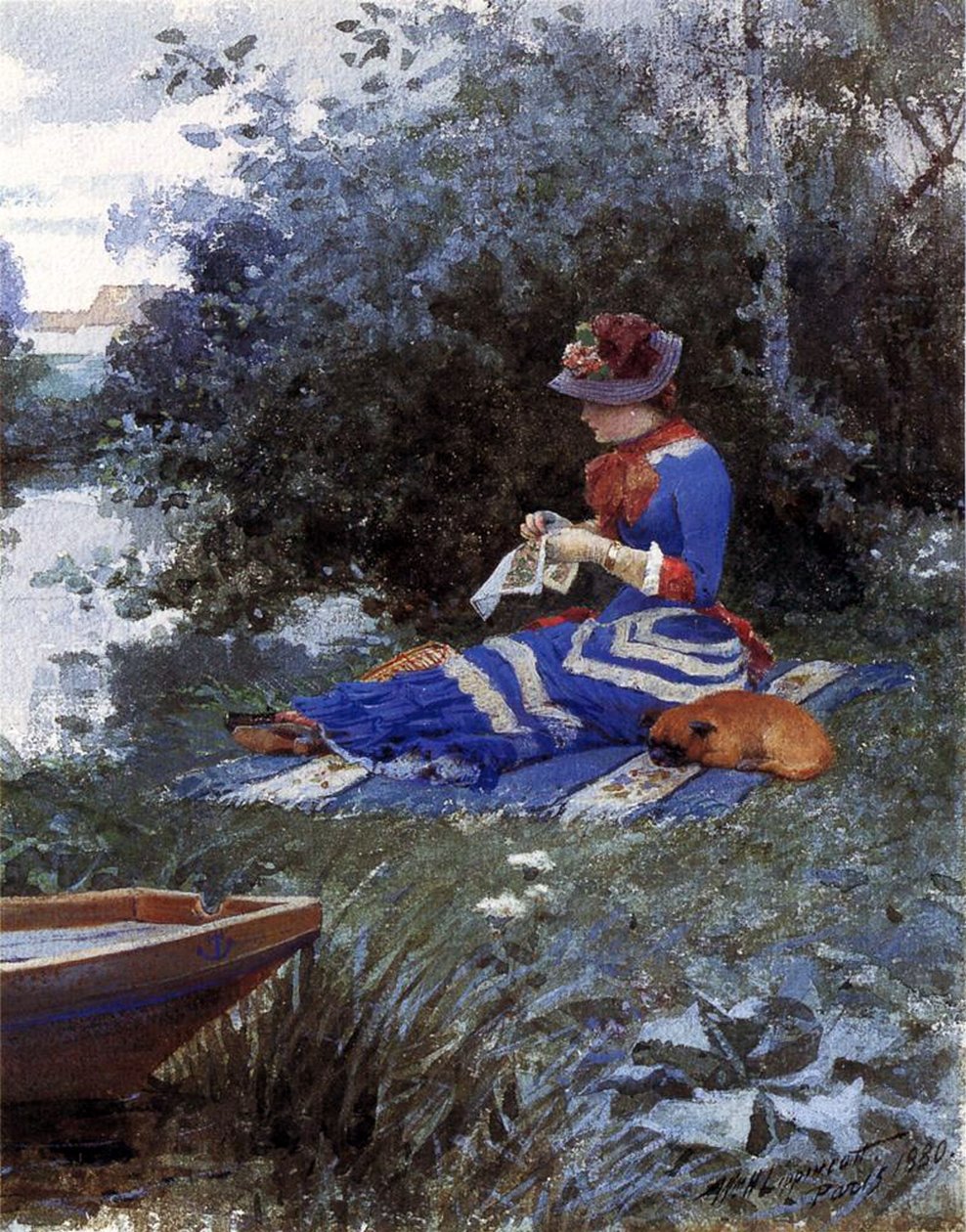 En stille eftermiddag, 1880 af William Henry Lippincott