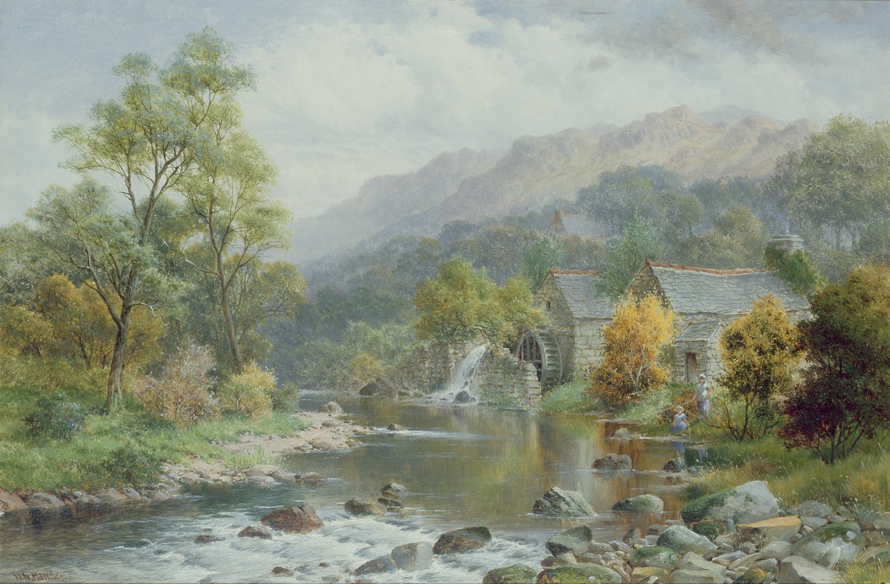 Nærmer sig efteråret på Arran, Dolgelly (par 77868) af William Henry Mander
