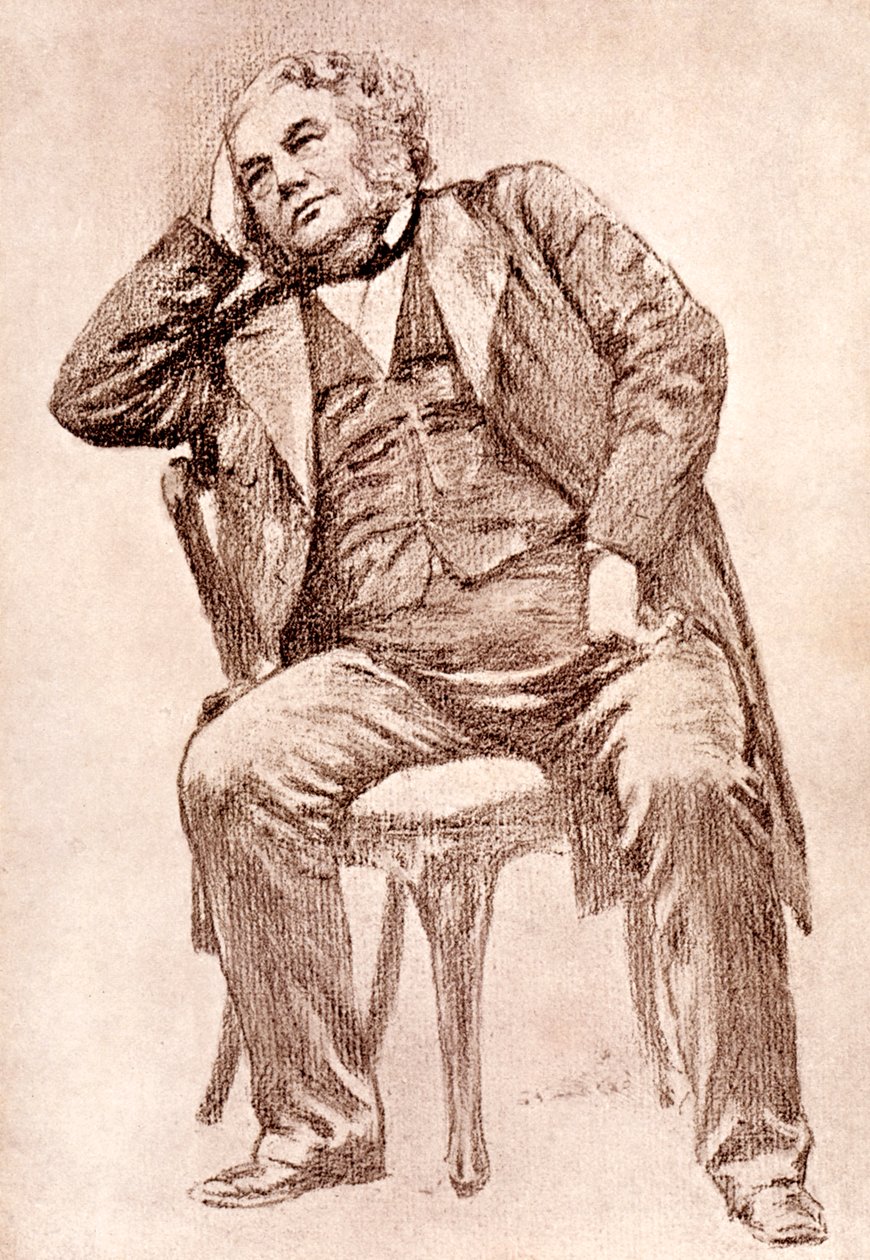 Mark Lemon, redaktør af magasinet Punch fra det 19. århundrede, 1909. af William Henry Margetson