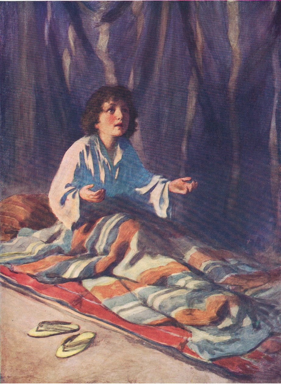 Barnet Samuel, fra Bibelens billedbog udgivet af Thomas Nelson, ca. 1950 af William Henry Margetson