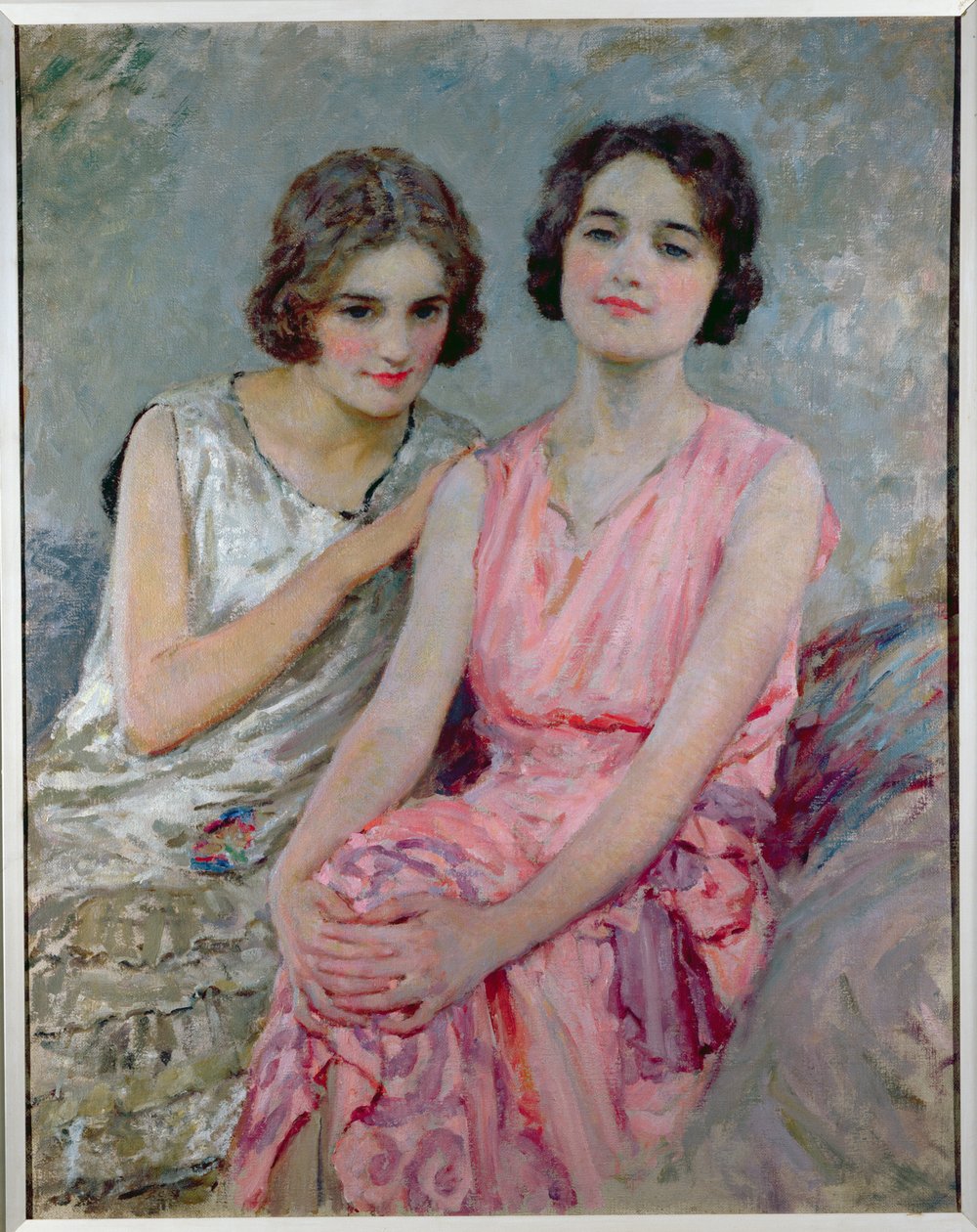 To unge kvinder siddende af William Henry Margetson