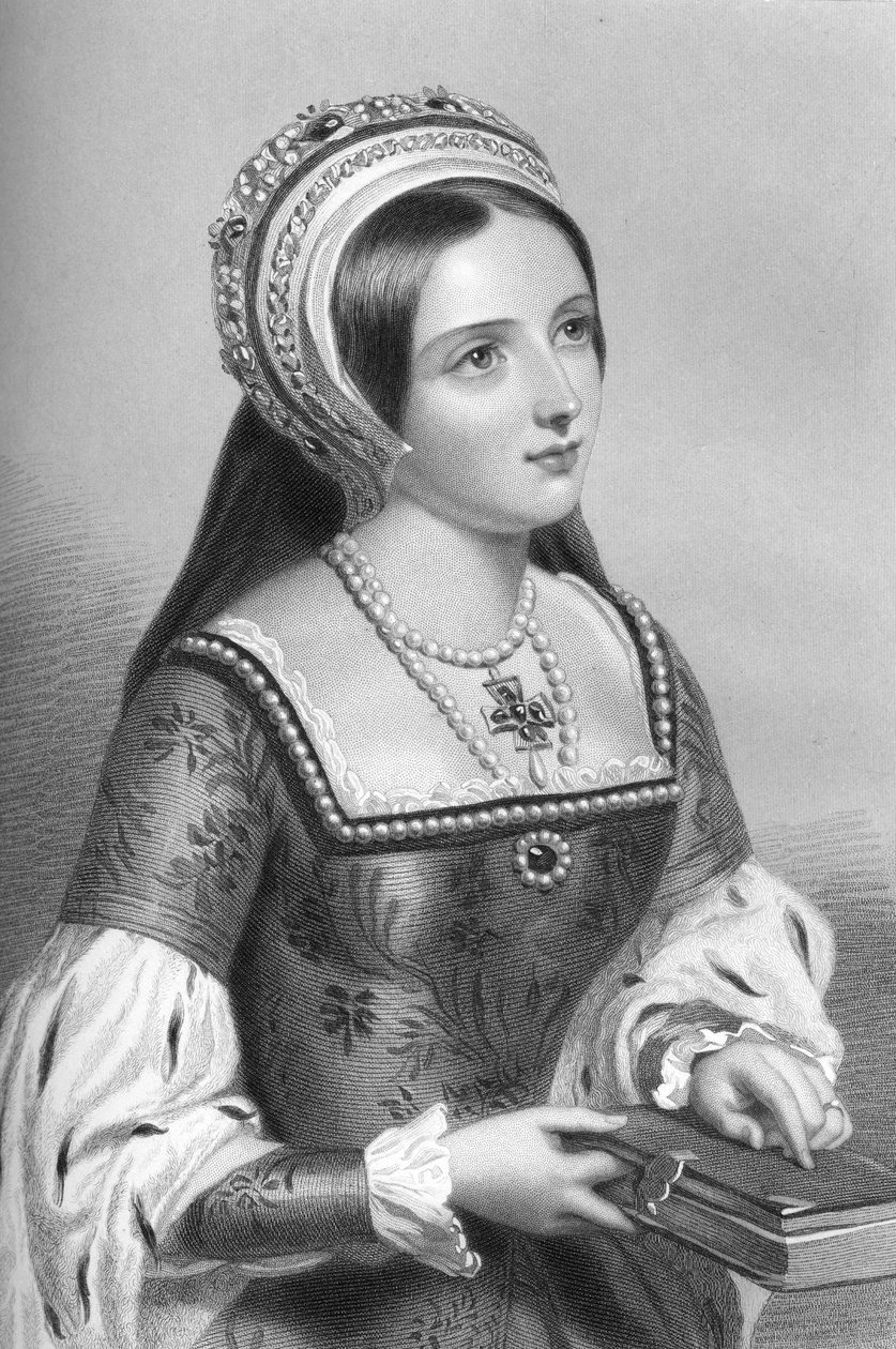 Catherine Parr 1512-1548, den sjette hustru til kong Henry VIII, 1851. af William Henry Mote