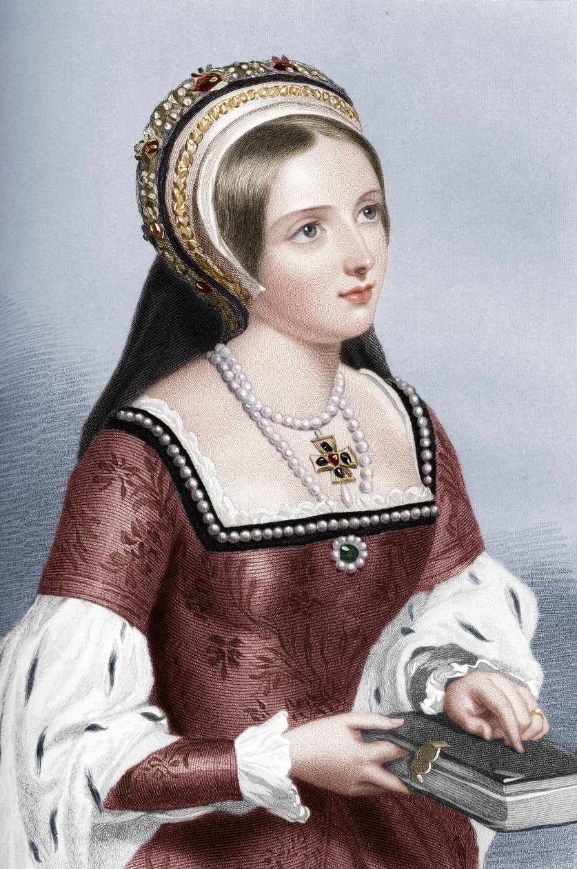 Catherine Parr 1512-1548, den sjette kone til kong Henry VIII, 1851 af William Henry Mote
