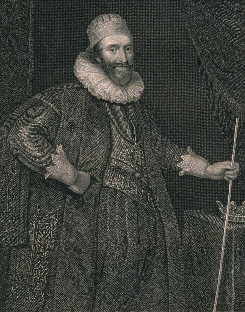 Lodowick Stuart, hertug af Richmond. Fra originalen af Van Somer, i samlingen af The Right H af William Henry Mote