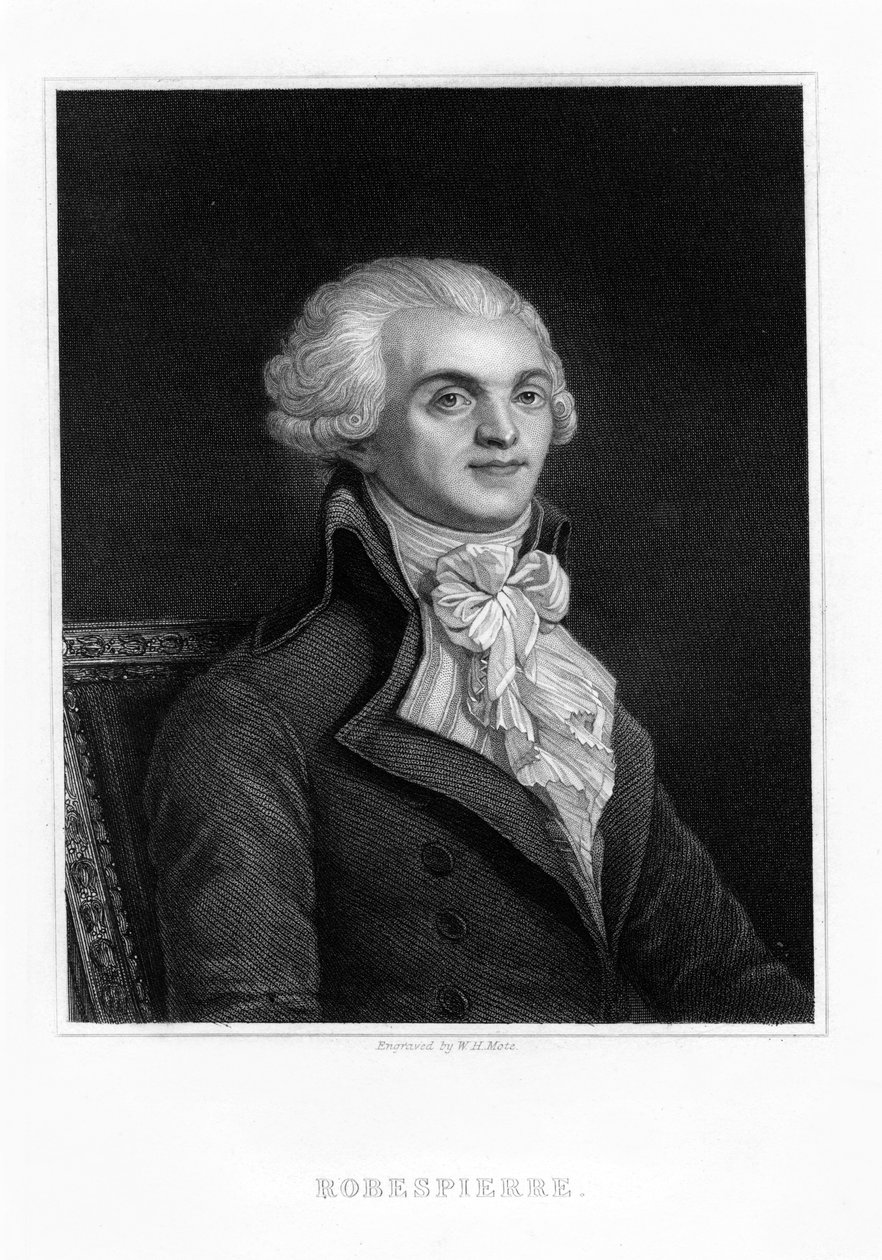Maximilien Robespierre, en af lederne af den franske revolution, 1800-tallet af William Henry Mote