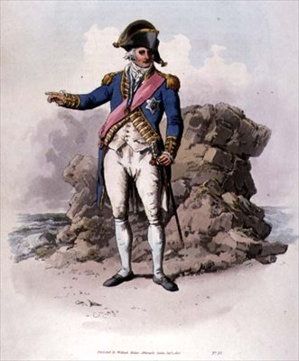 Admiral i fuld uniform, iført badeordenen fra 