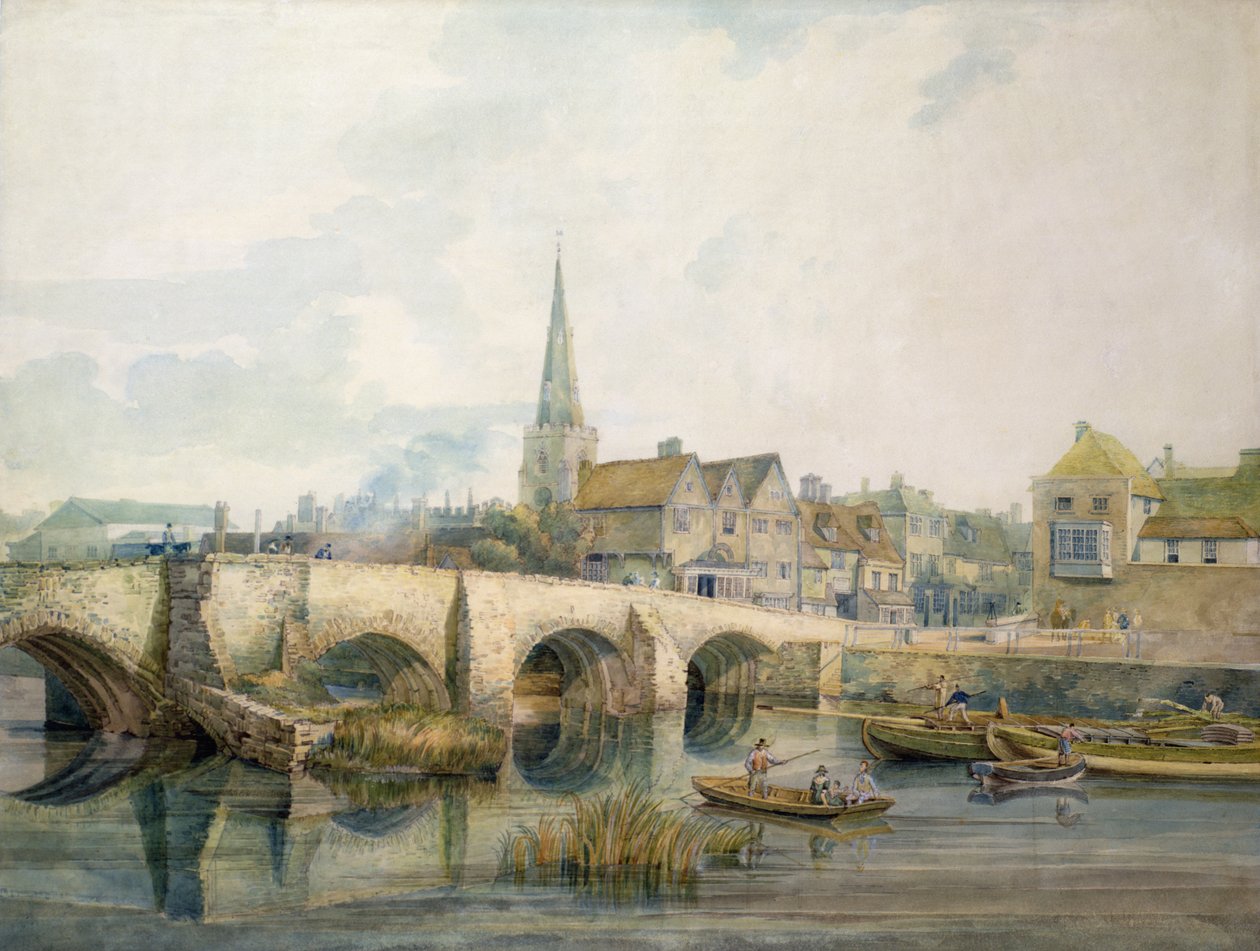 Bedford Bridge, Bedford af William Henry Pyne