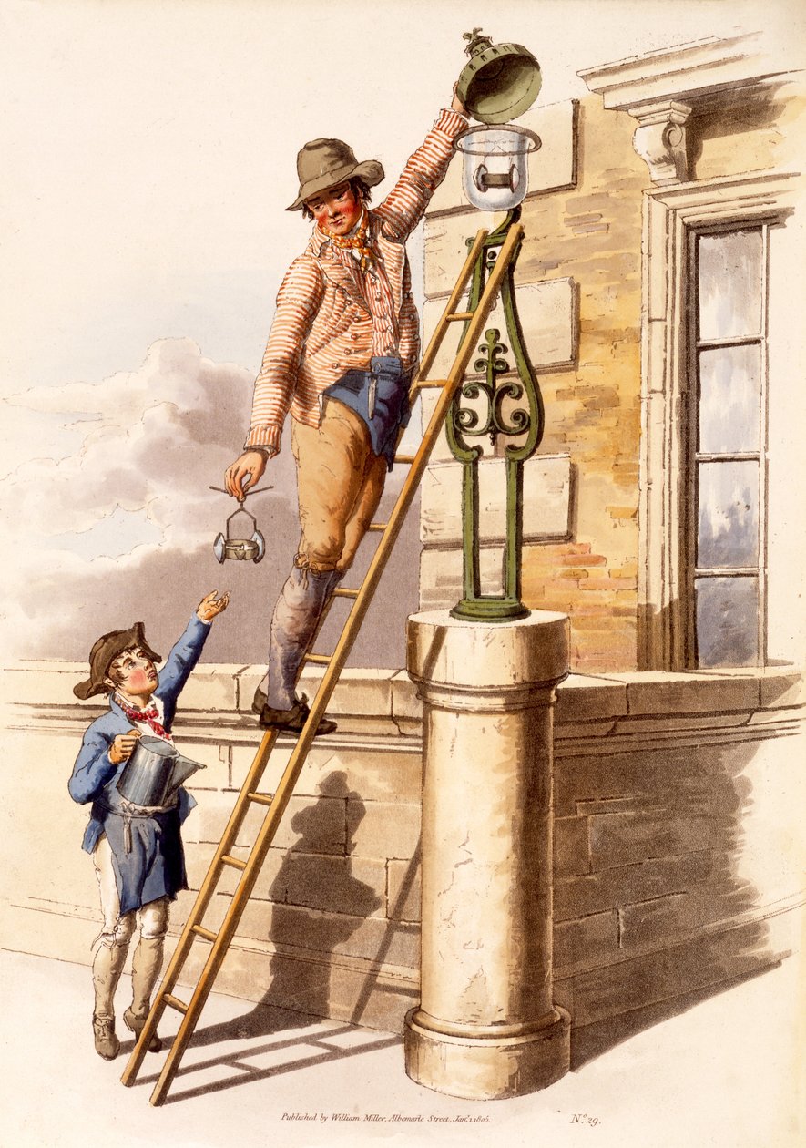 Lommetænder, fra The Costumes of Great Britain, udg. af Henry Miller, 1805 (håndkoloreret tryk) af William Henry Pyne