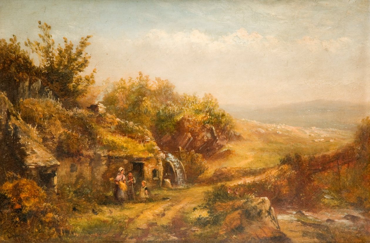 Sommerhus og Møllehjul, af William Henry Vernon