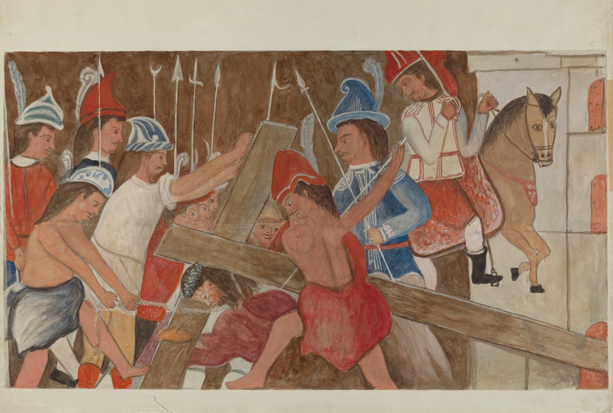 Station of the Cross No. 3: Jesus Falls the First Time, ca. 1936. af William Herbert