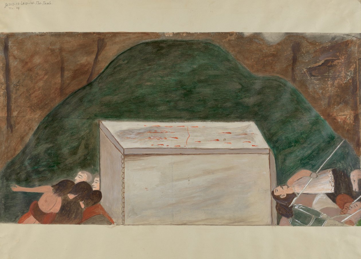 Korsets station nr. 14: Jesus bliver lagt i sin grav, ca. 1936. af William Herbert