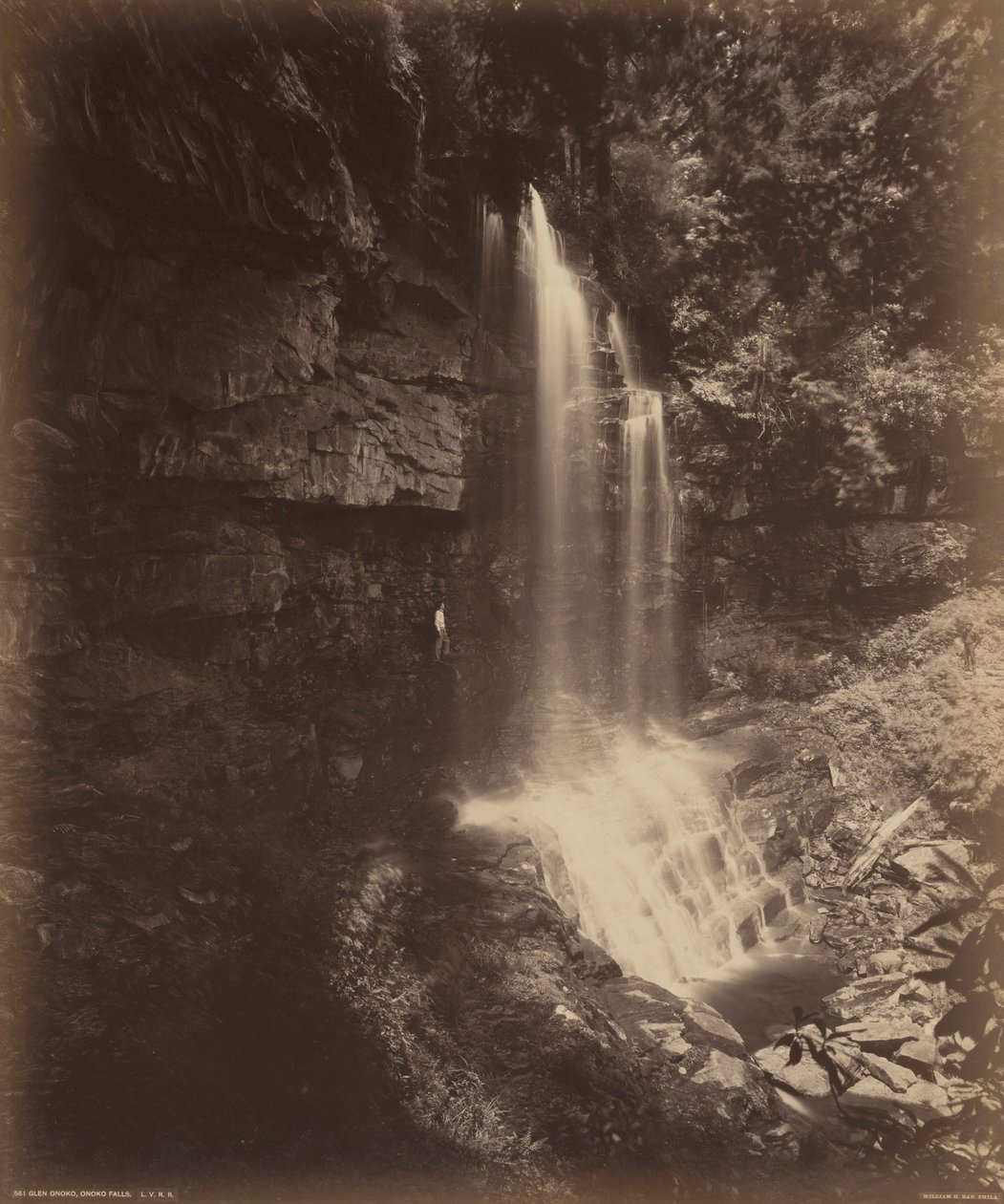 Glen Onoko, Onoko Falls, ca. 1895 (foto) af William Herman Rau