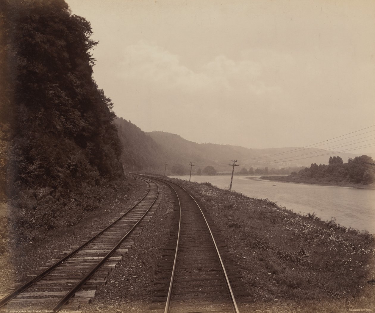 Hemlock Run Curve, nær Towanda, ca. 1895 (foto) af William Herman Rau