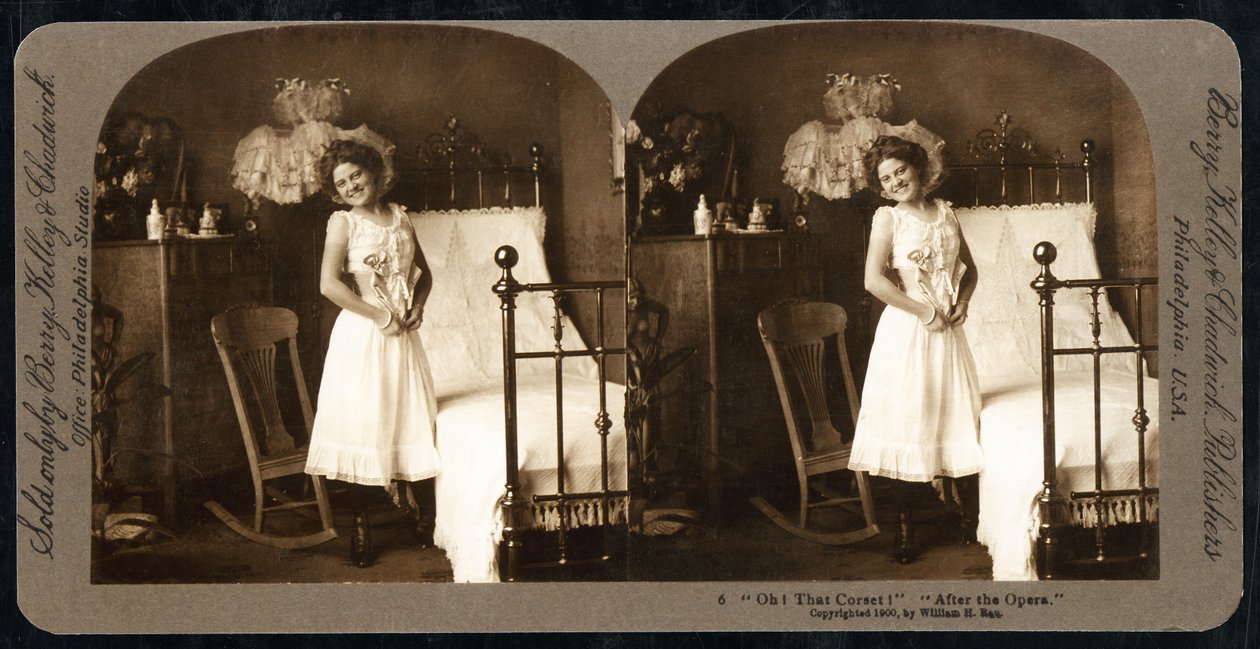 Oh That Corset After the Opera, ca. 1900 (sepia foto) (se også 473263) af William Herman Rau
