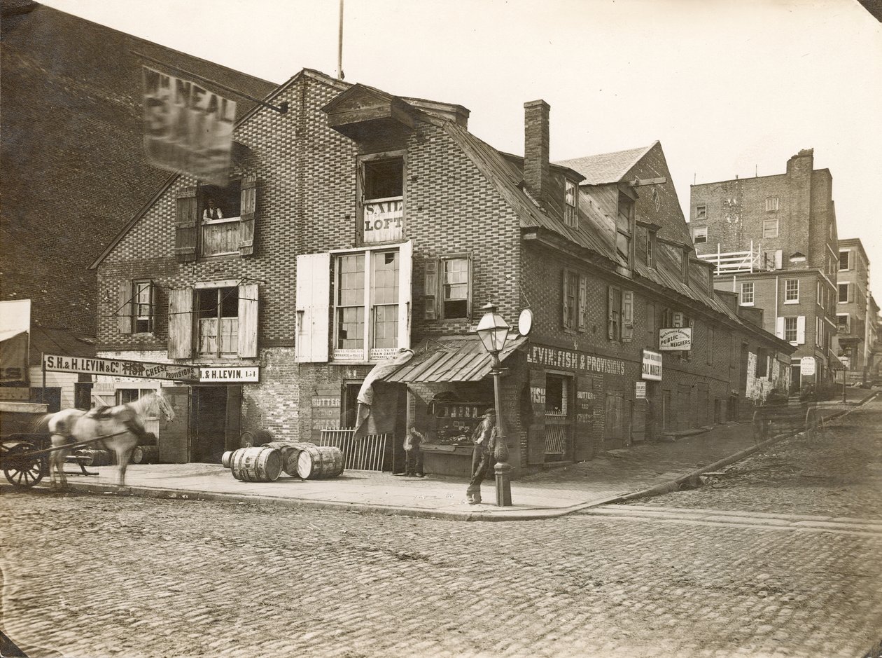 Race Street Wharf, Delaware Avenue ved Race Street, 1867 af William Herman Rau