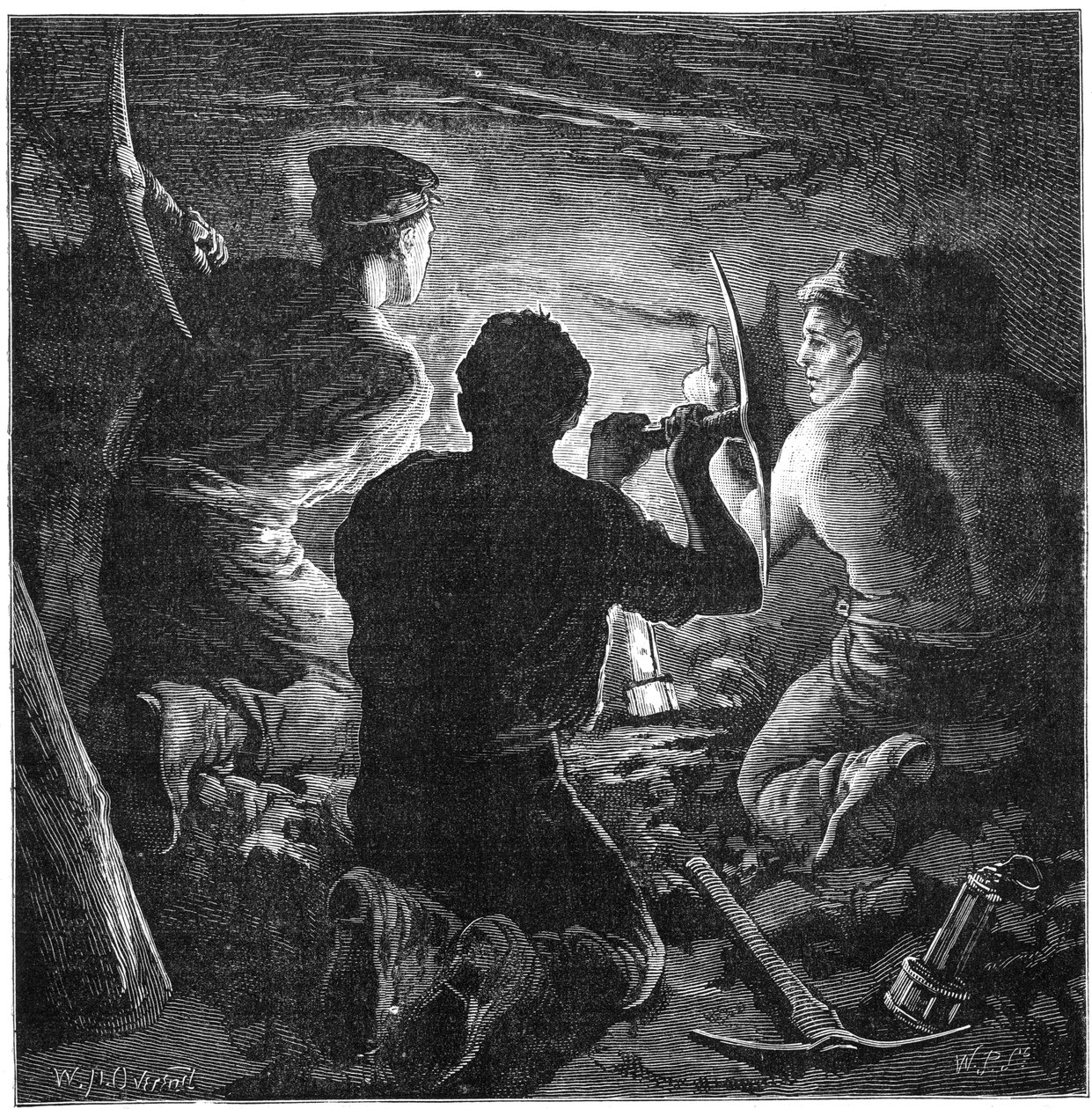 Kulmineulykke, Tynewydd Colliery, South Wales, april 1877 c1885 af William Heysham Overend
