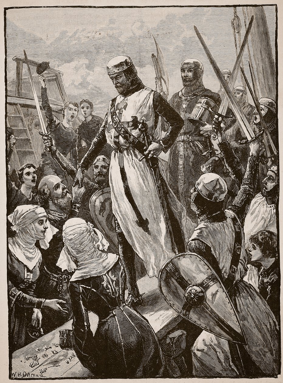 Modtagelse af Richard ved hjemkomsten fra kontinentet, illustration fra 