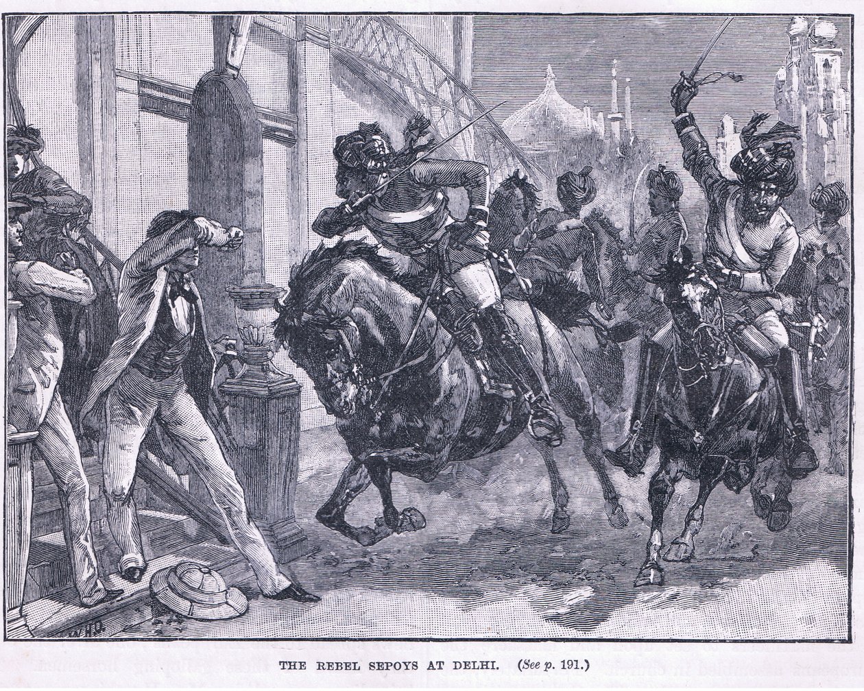 Oprøreren Sepoys i Delhi 1857 e.Kr af William Heysham Overend