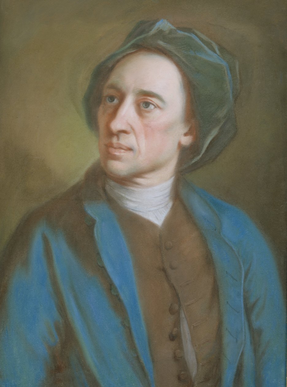 Alexander Pope, ca. 1739-84 (pastel på papir) af William Hoare