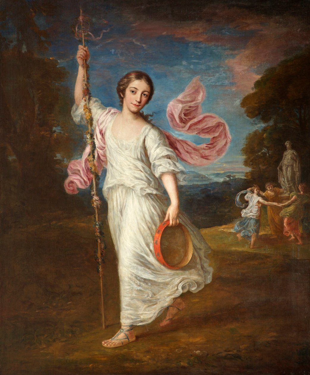 Lady Emily Kerr som Bacchante, ca. 1770 af William Hoare