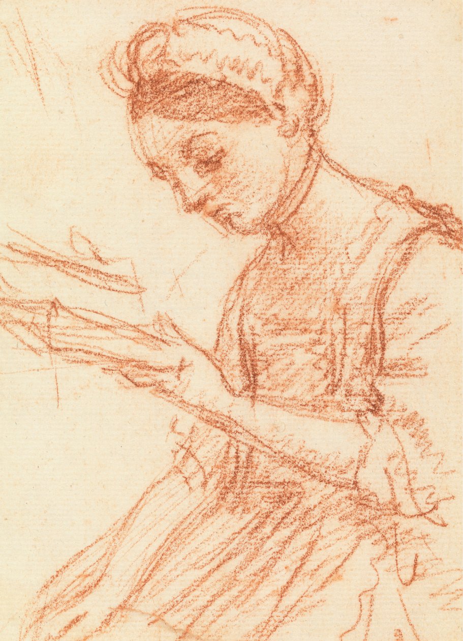 Ung Dame med en Bog af William Hoare